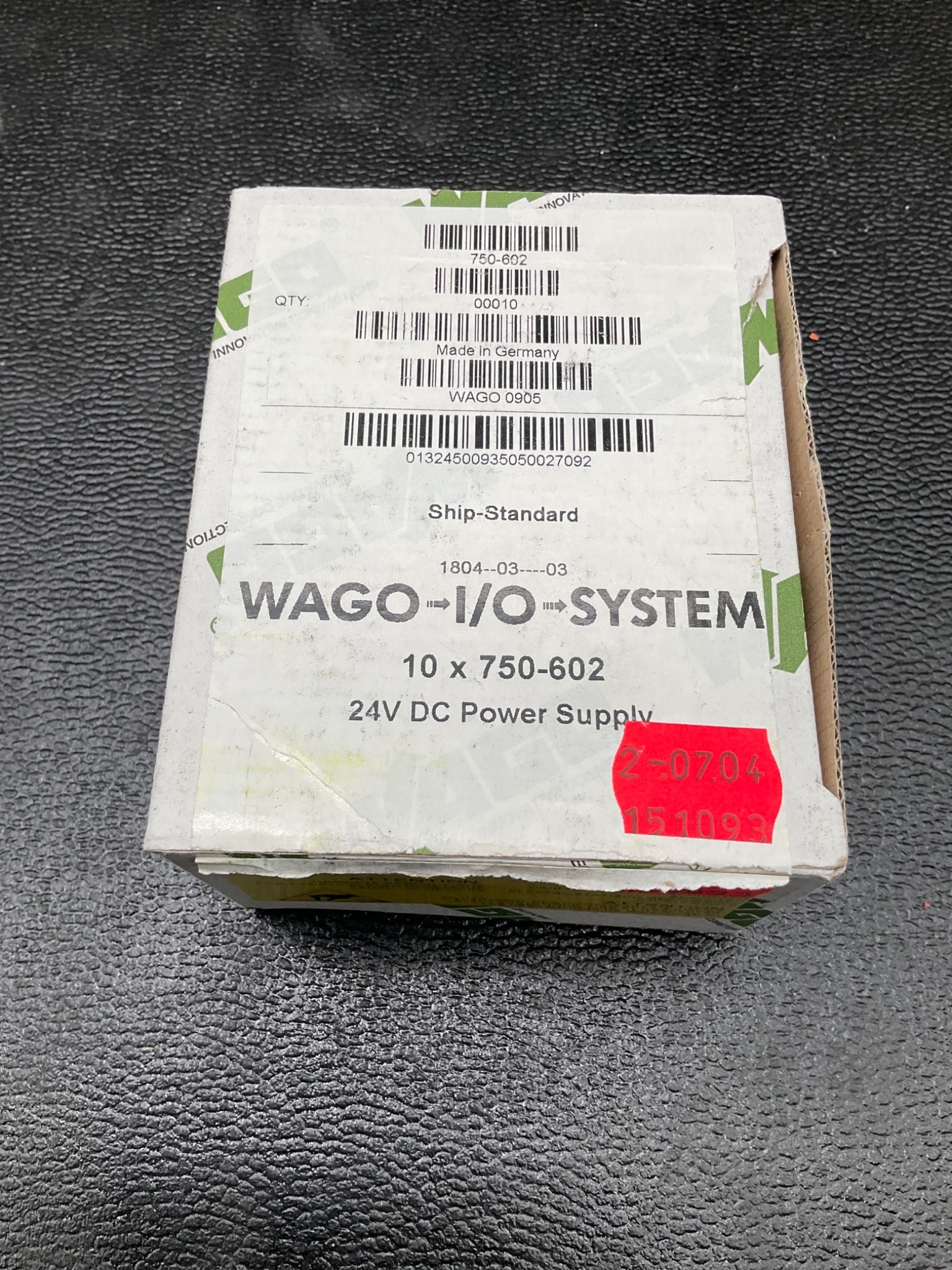 WAGO 750-602 I/O SYSTEM 24V DC POWER SUPPLY MODULE NEW (10 Pack) 1