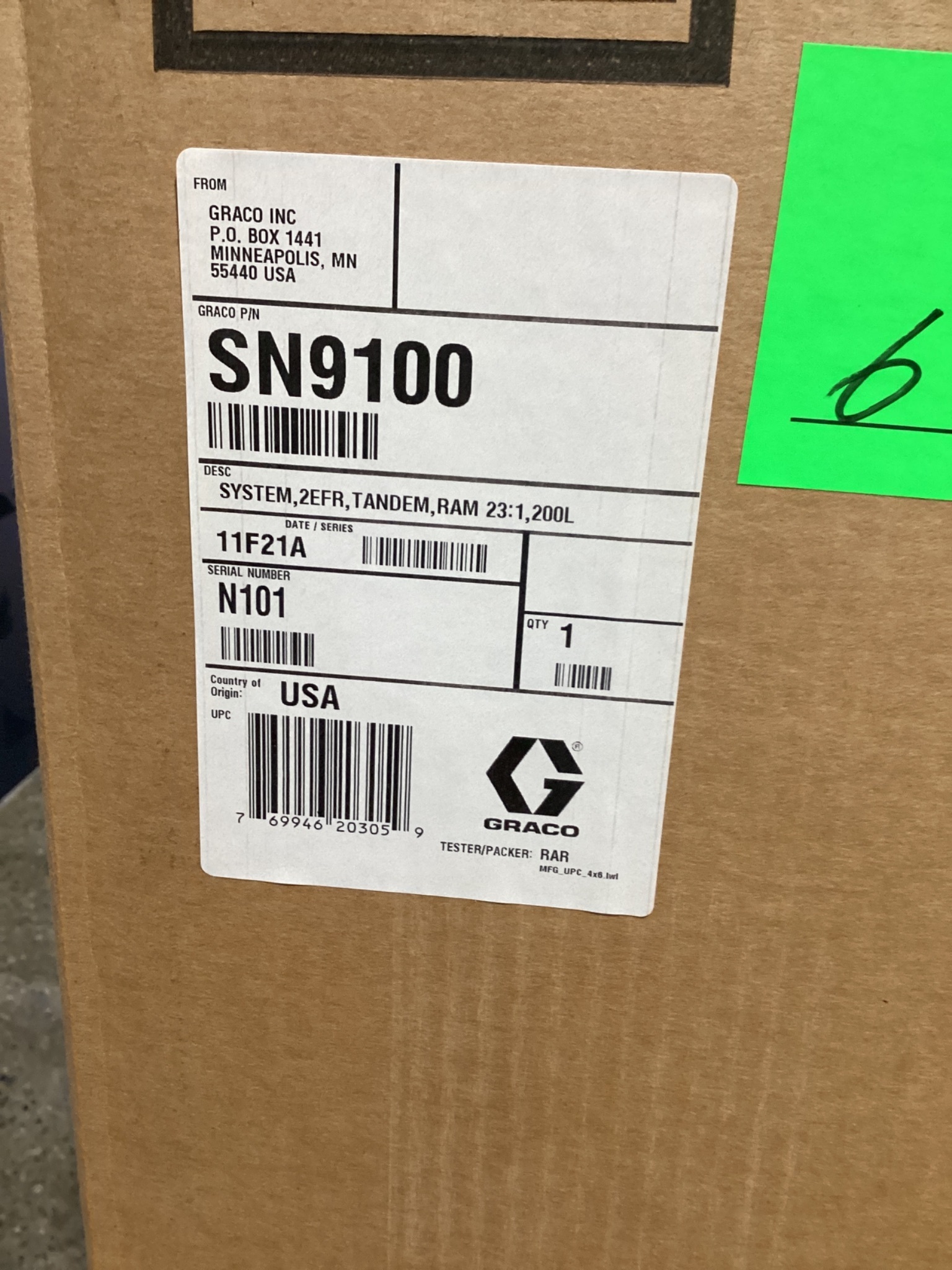 GRACO SN9100 Tandem Ram Supply System 23:1 200L NEW 4