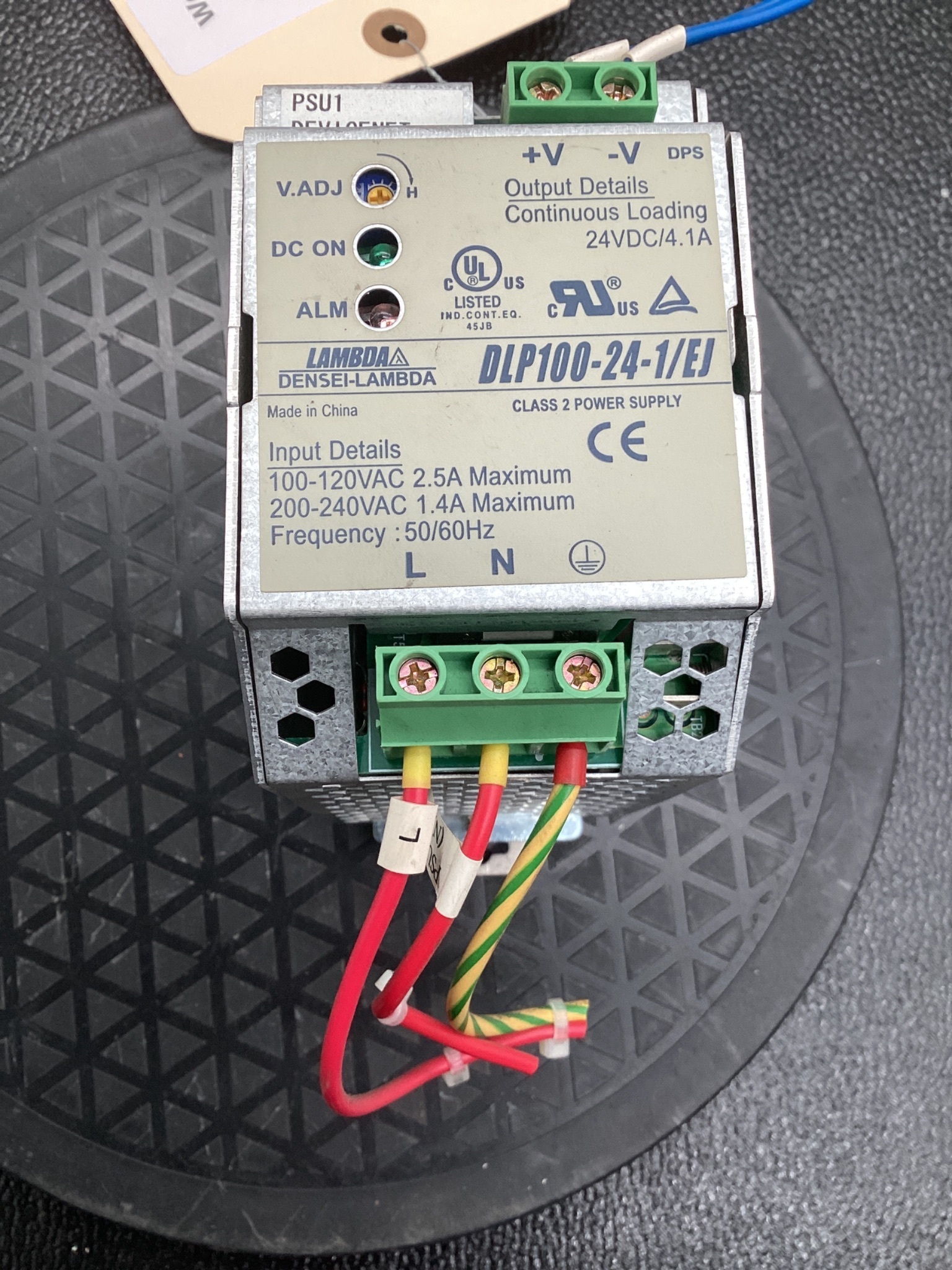 LAMBDA DLP100-24-1/EJ 24VDC DIN RAIL POWER SUPPLY USED 0
