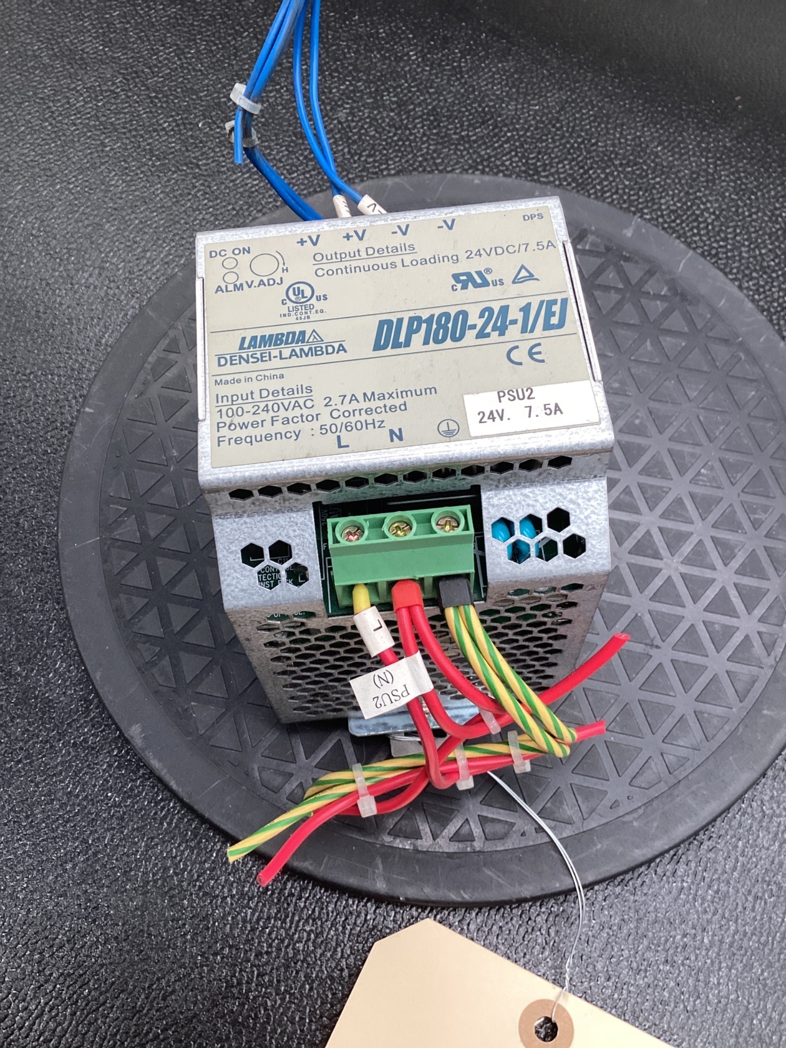 LAMBDA DLP180-24-1/EJ 24VDC DIN RAIL POWER SUPPLY USED 3