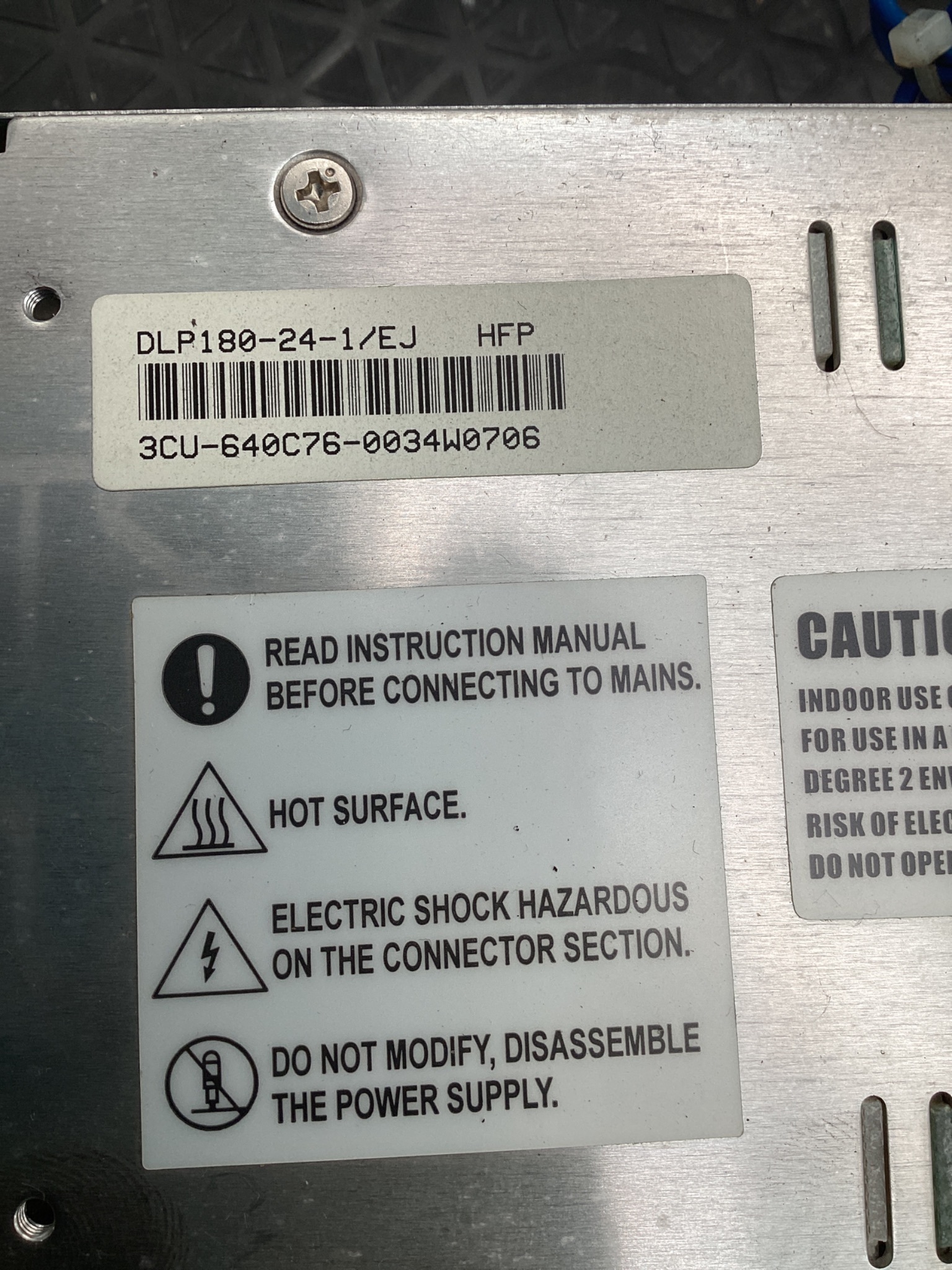 LAMBDA DLP180-24-1/EJ 24VDC DIN RAIL POWER SUPPLY USED 4