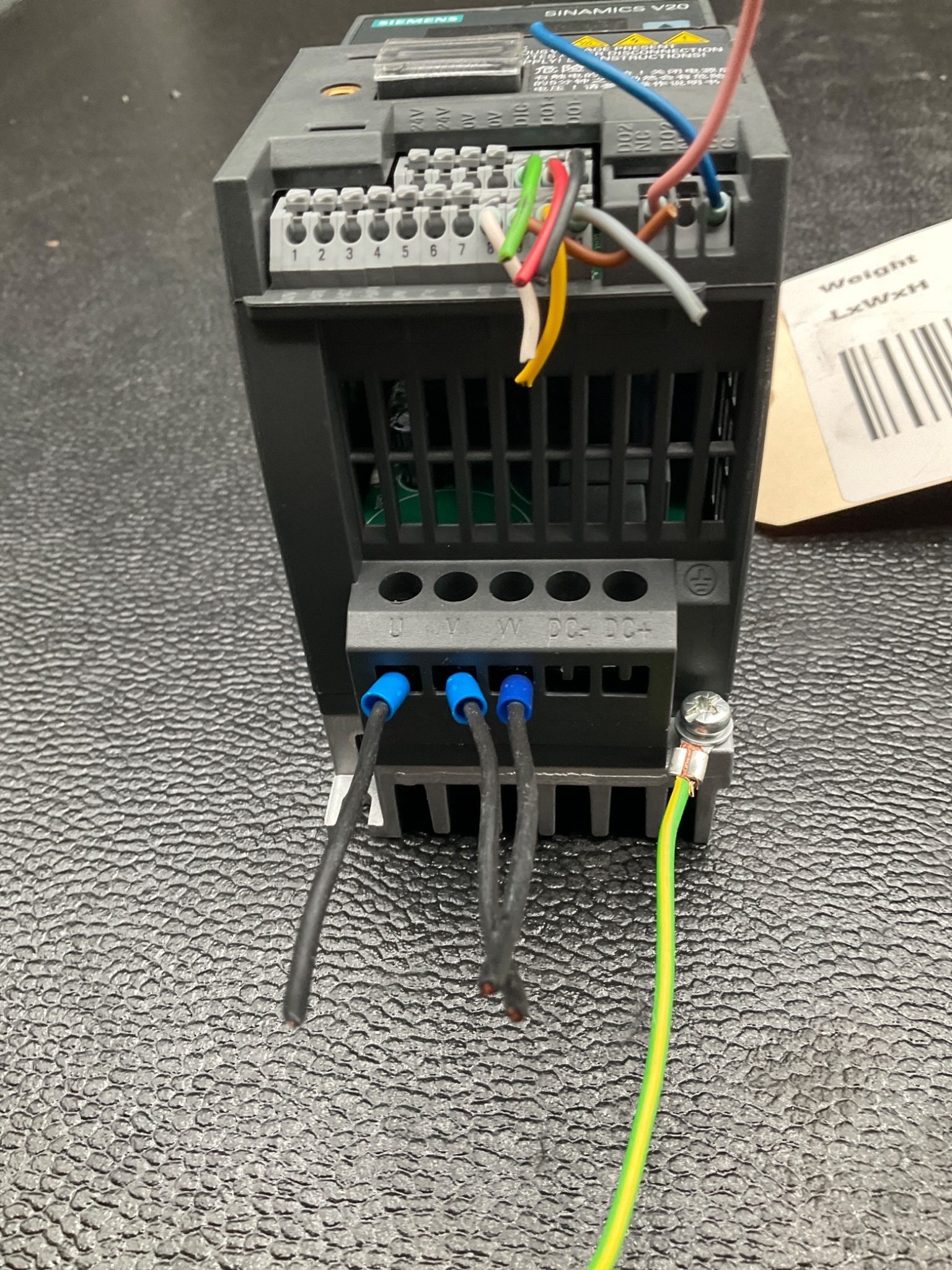 SIEMENS 6SL3210-5BB11-2BV1 SINAMICS V20 INVERTER DRIVE 0.12KW USED 3