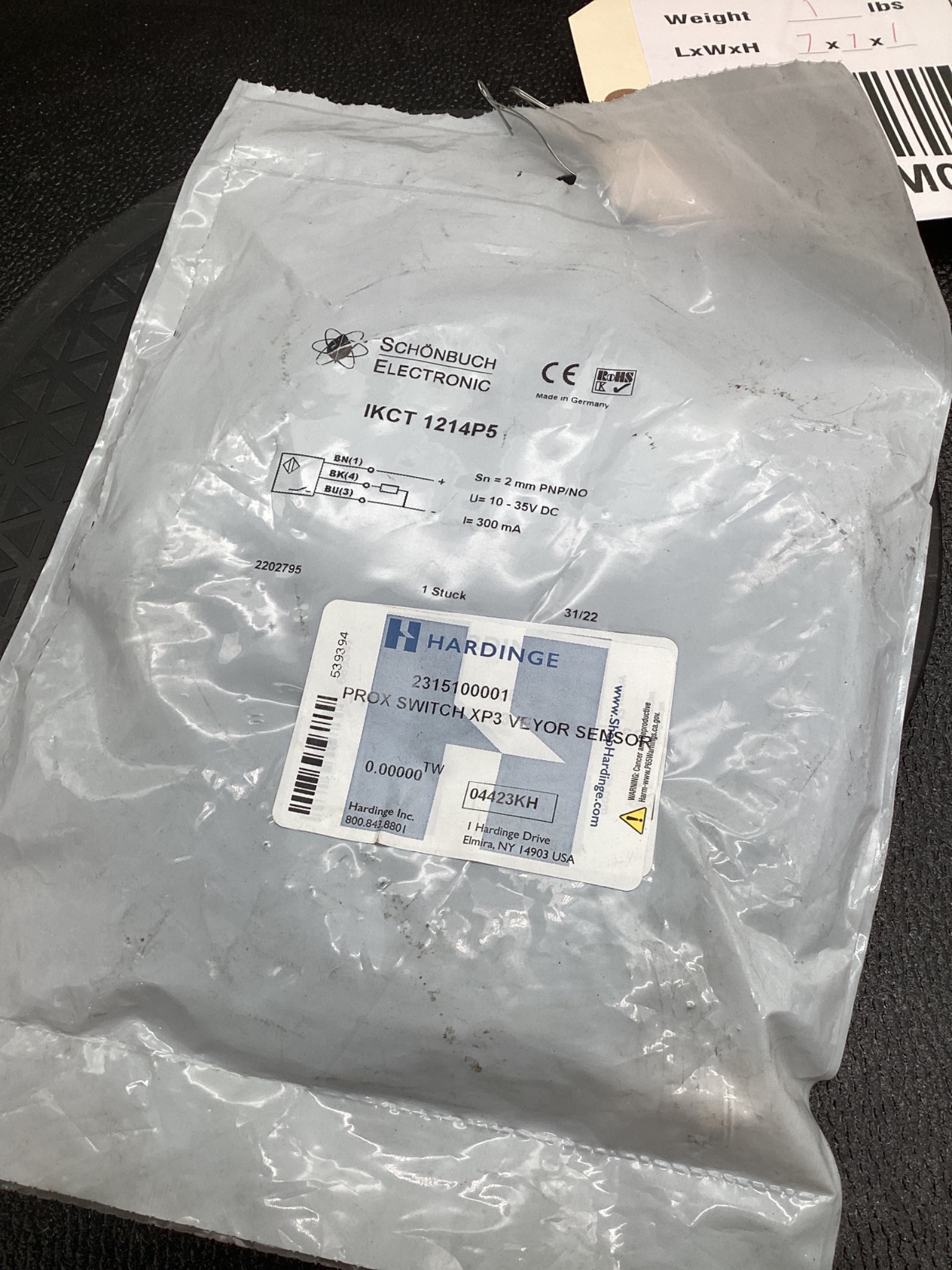 SCHONBUCH IKCT 1214P5 INDUCTIVE PROXIMITY SENSOR M12 PNP NO NEW 2