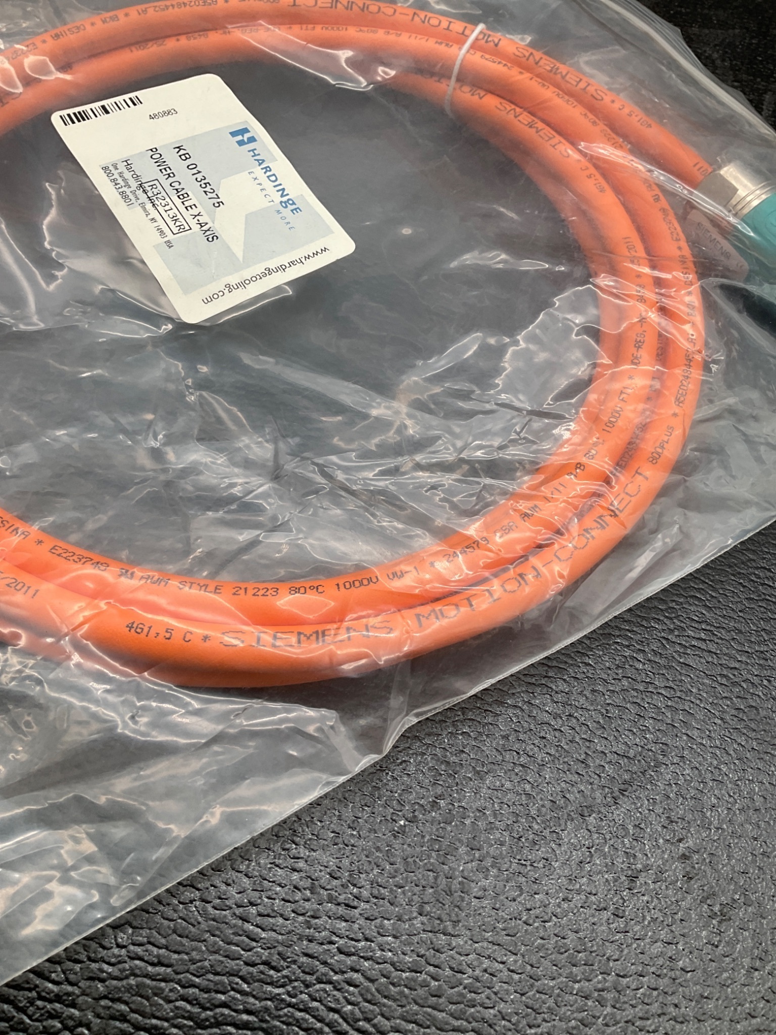 HARDINGE KB 0135275 POWER CABLE X-AXIS NEW 2