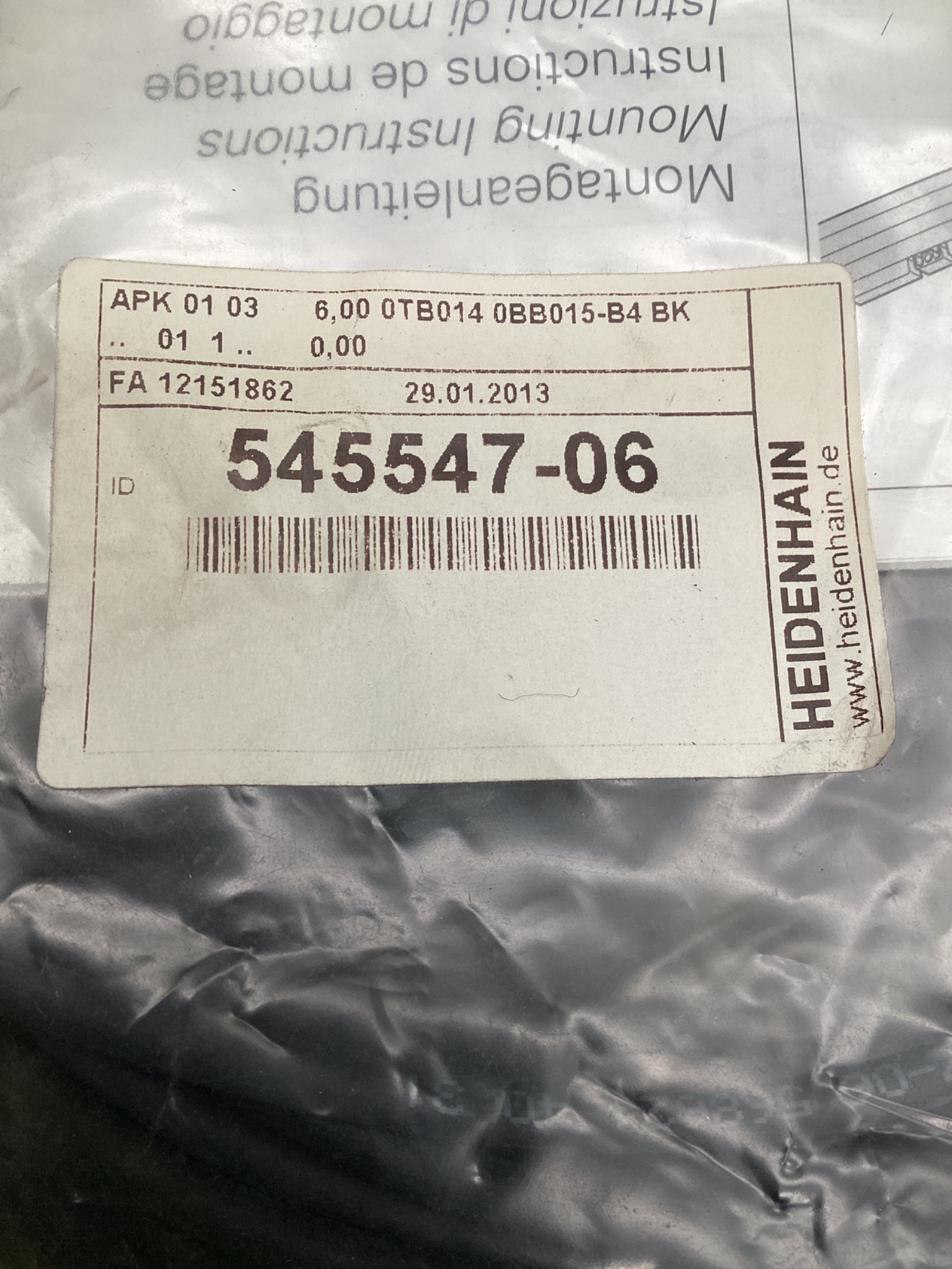 HEIDENHAIN 545547-06 ADAPTER CABLE 6M M12 14-PIN NEW 4