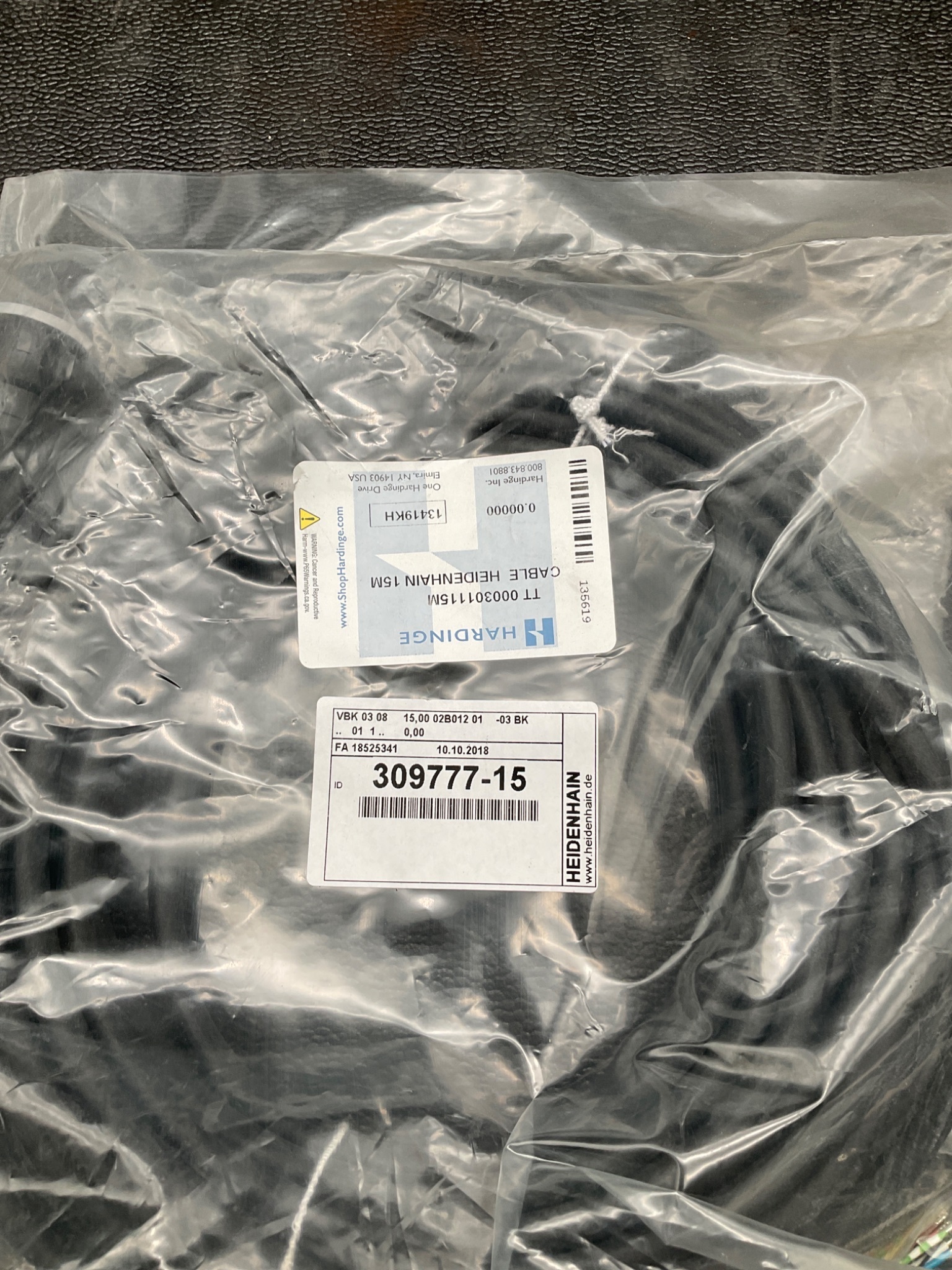 HEIDENHAIN 309777-15 ENCODER CABLE M23 12-PIN 15M NEW 2