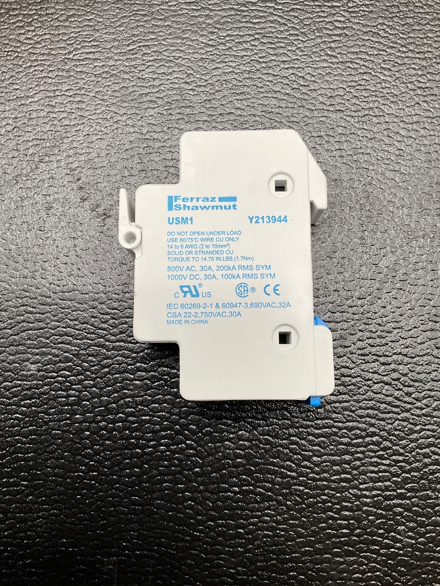 FERRAZ SHAWMUT USM1 Y213944 FUSE HOLDER 800V 30A NEW (10 PACK) 2