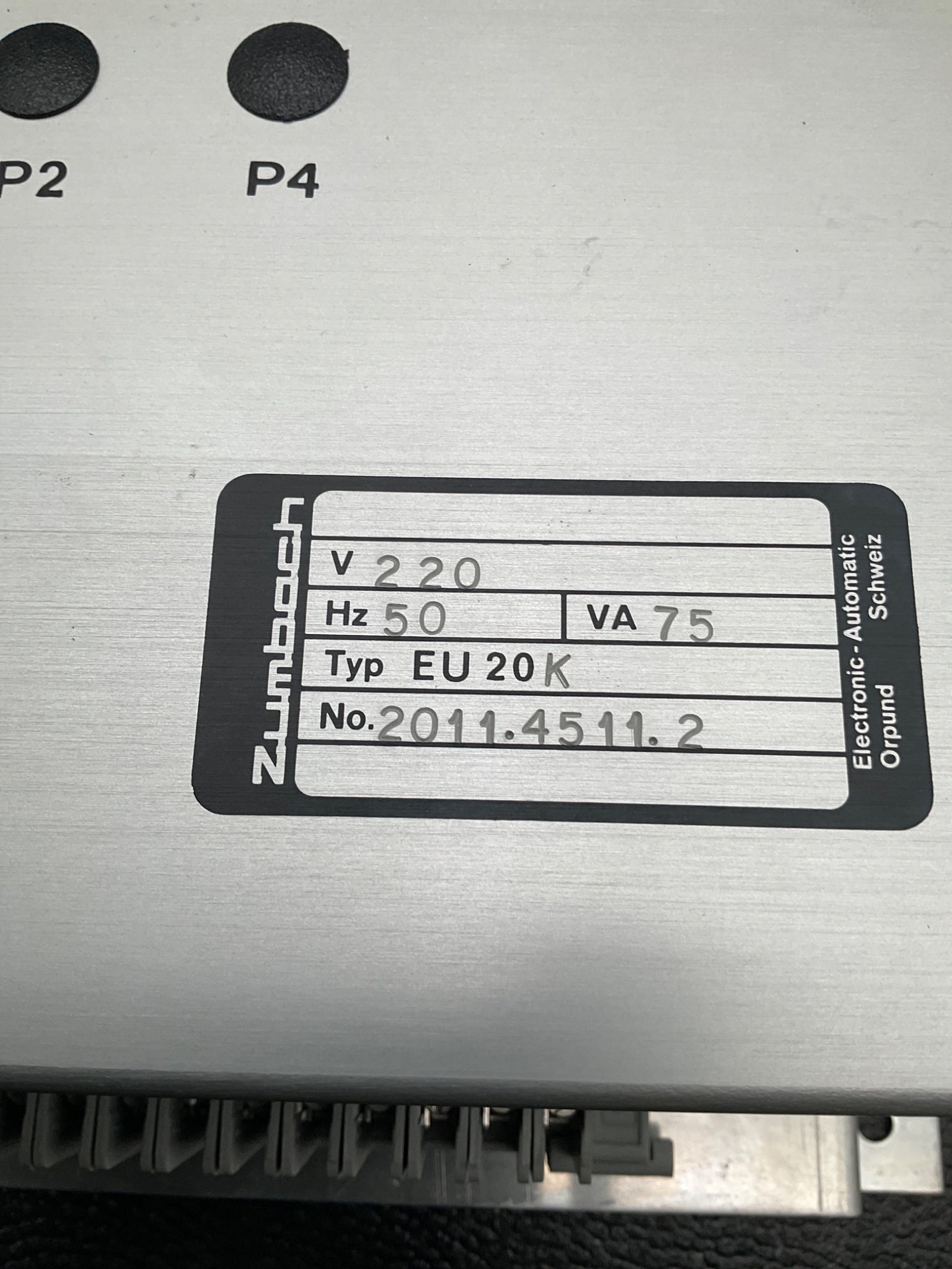 ZUMBACH EU 20K ELECTRONIC REGULATOR MODULE USED 2
