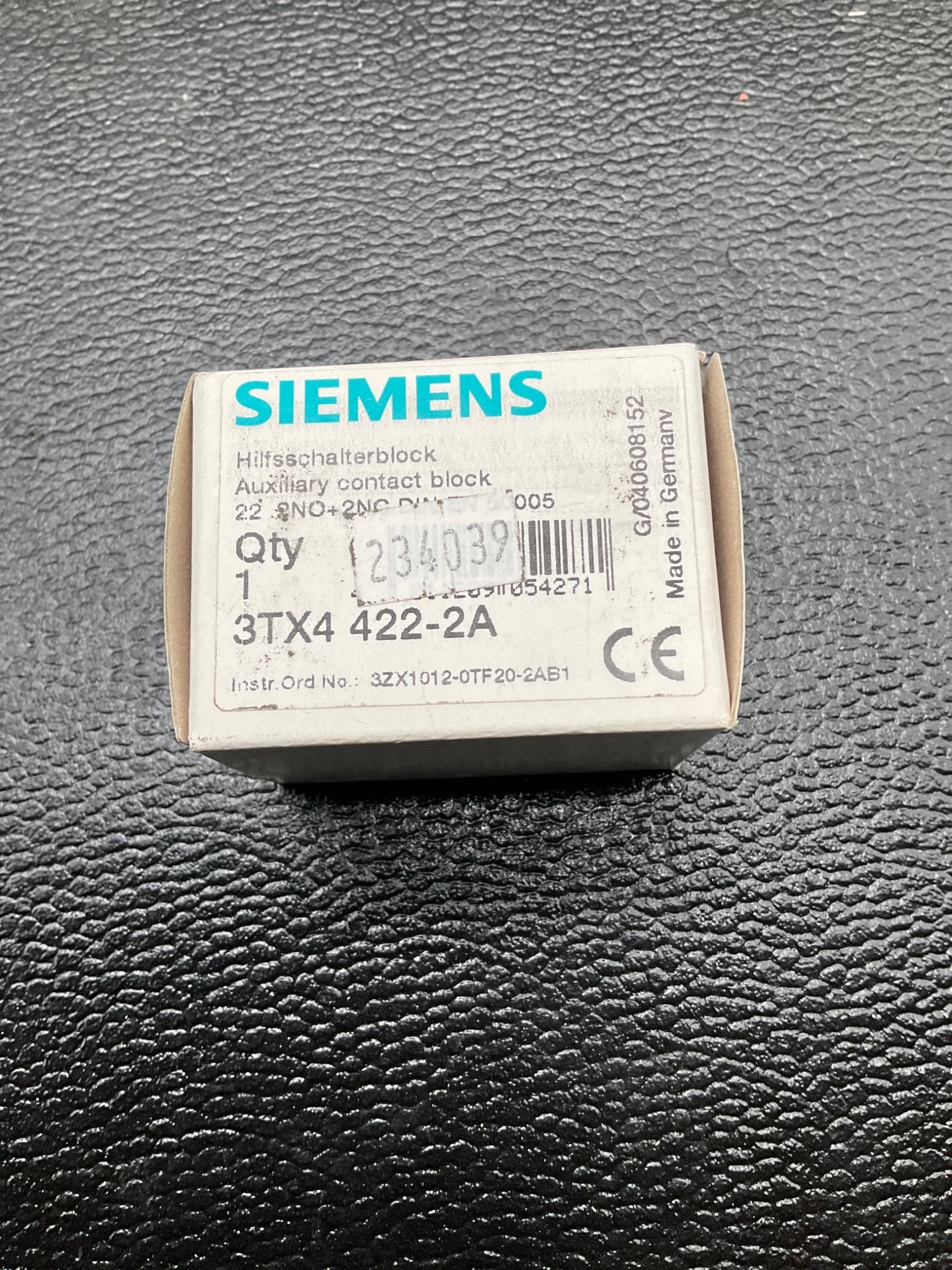 SIEMENS 3TX44222A AUX CONTACT BLOCK 2NO 2NC NEW 3