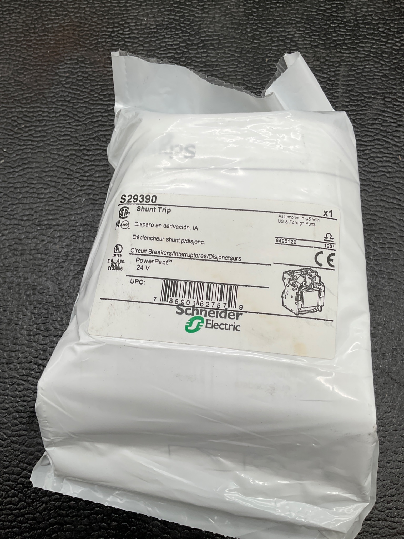 SCHNEIDER ELECTRIC LV429390 SHUNT TRIP RELEASE 24VDC NEW 2