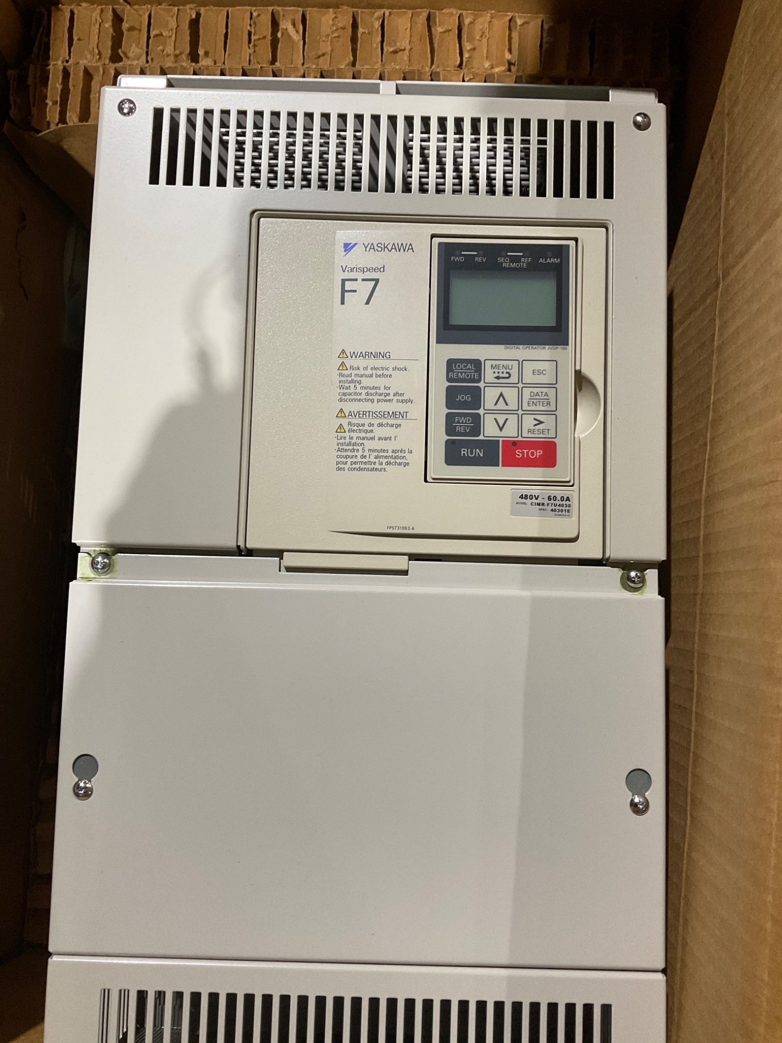 YASKAWA CIMR-F7U4030 AC INVERTER DRIVE 40HP 480V NEW 0