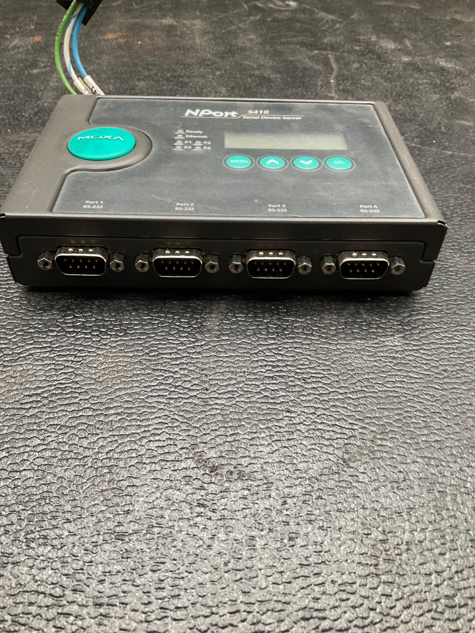 MOXA NPORT 5410 SERIAL DEVICE SERVER 4-PORT RS-232 USED 3