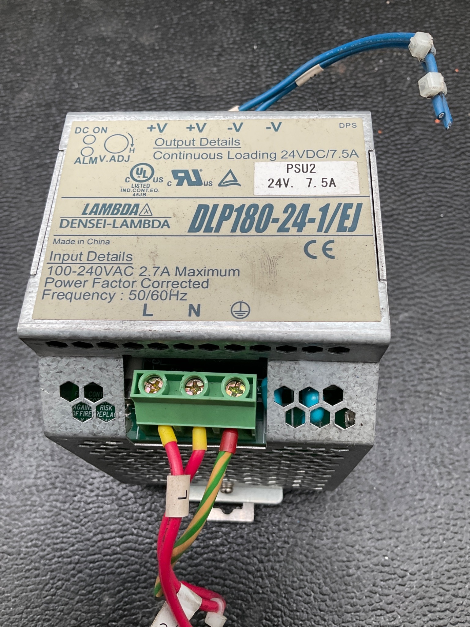 LAMBDA DLP180-24-1/EJ DIN Rail Power Supply 24VDC 7.5A USED 1