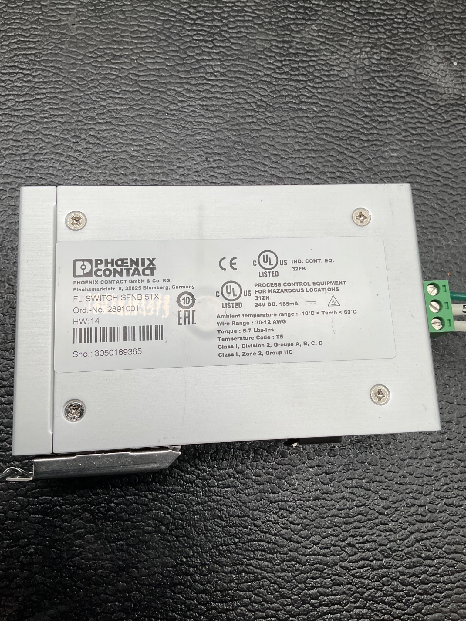 PHOENIX CONTACT FL SWITCH SFNB 5TX Ethernet Switch 5-Port 24VDC USED 2
