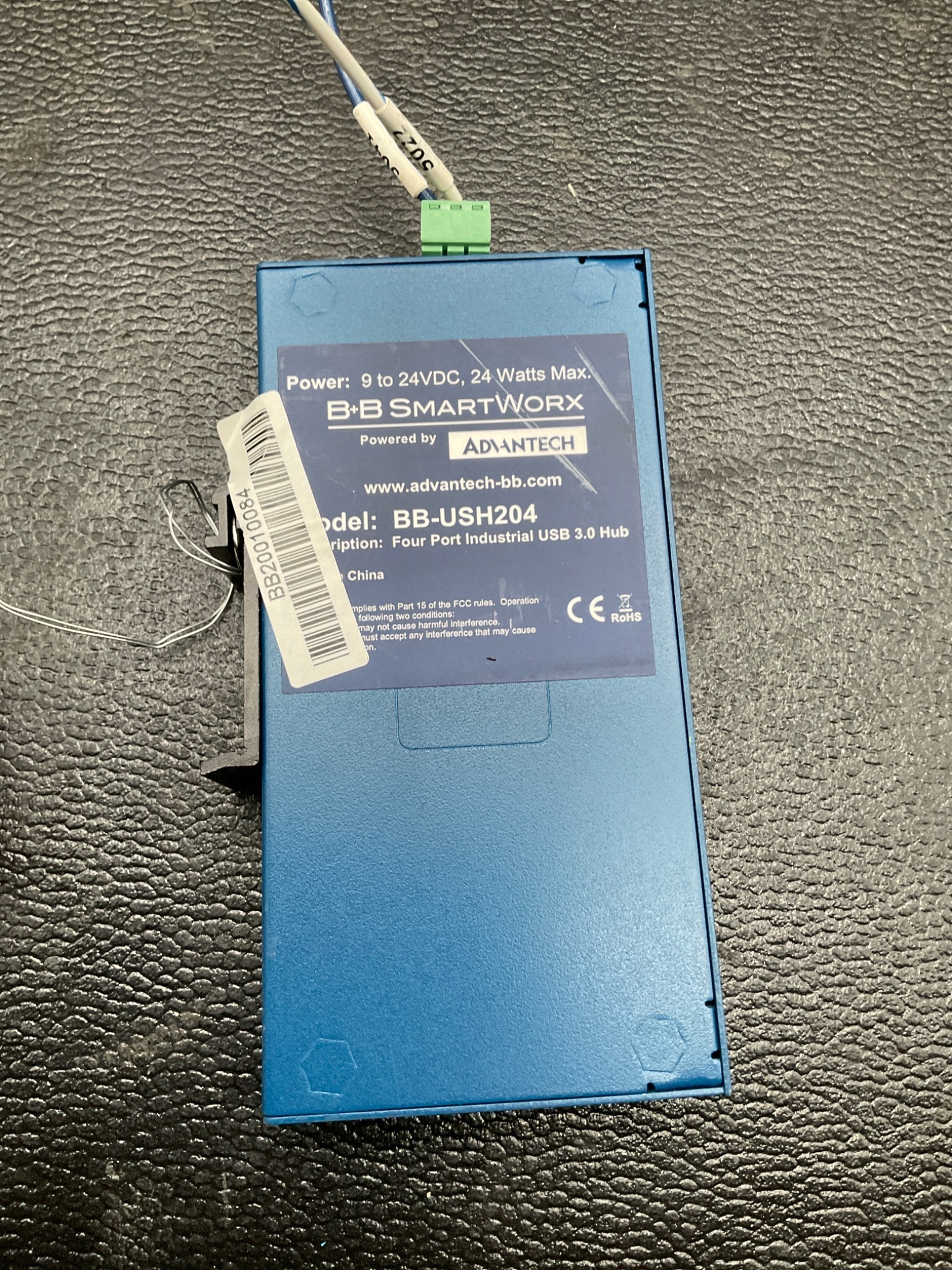 ADVANTECH BB-USH204 Industrial USB 3.2 Hub 4-Port DIN Rail USED 1