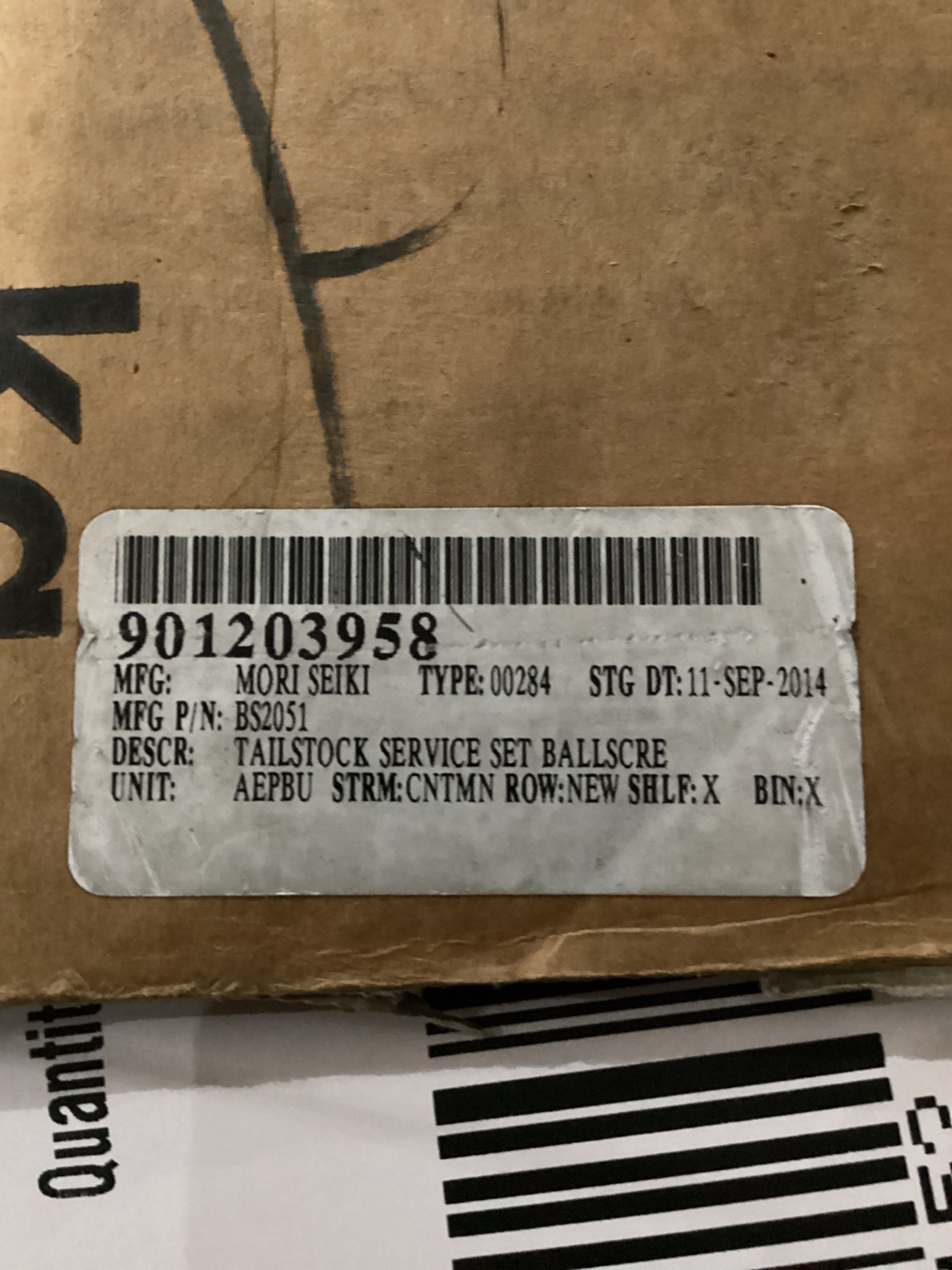 MORI SEIKI BS2051 TAILSTOCK BALL SCREW NEW 6