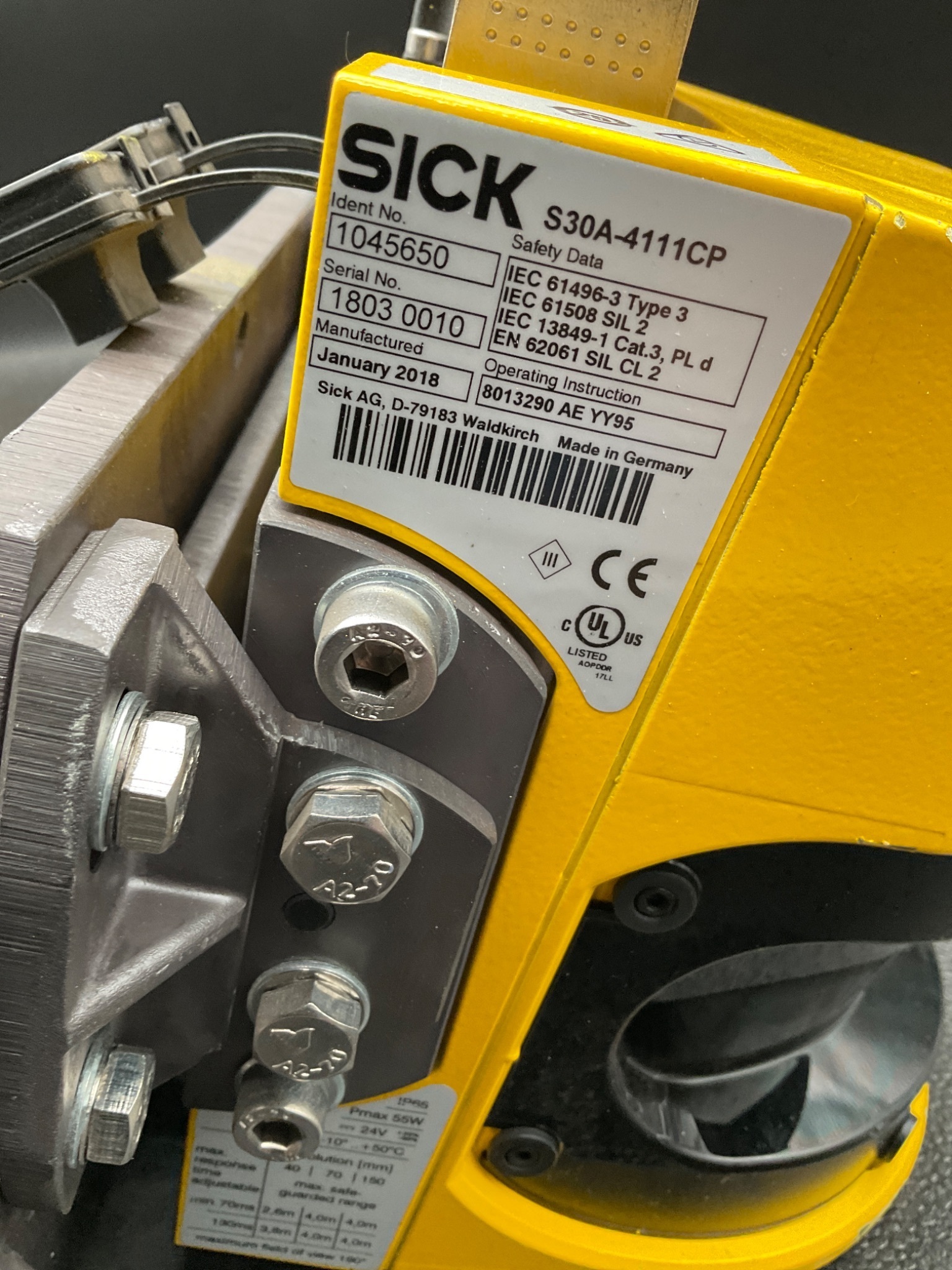 SICK S30A-4111CP Safety Laser Scanner USED 3