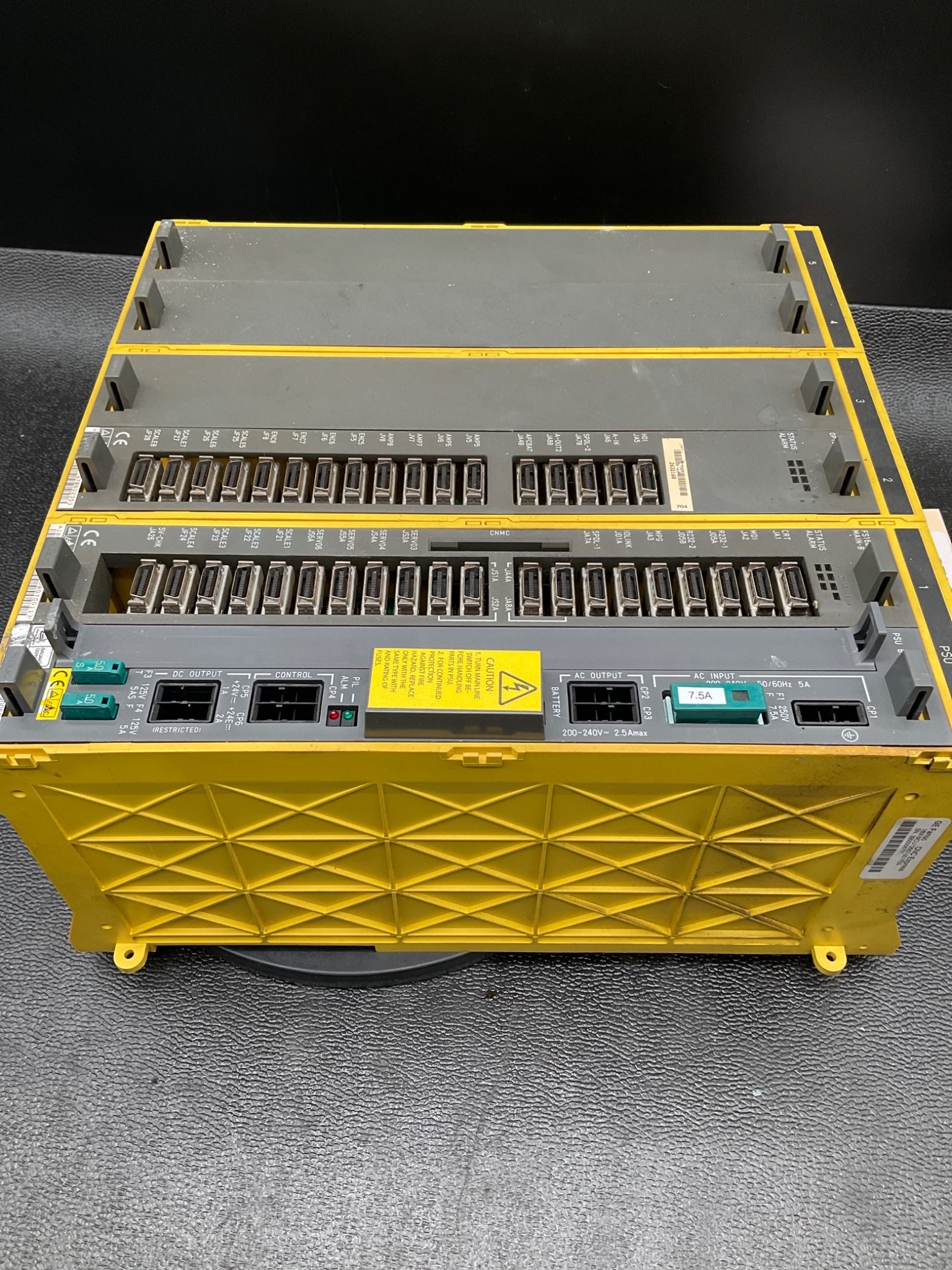 FANUC A02B-0120-B513 w/ I/O, Main CPU, & Power Supply Board USED 5