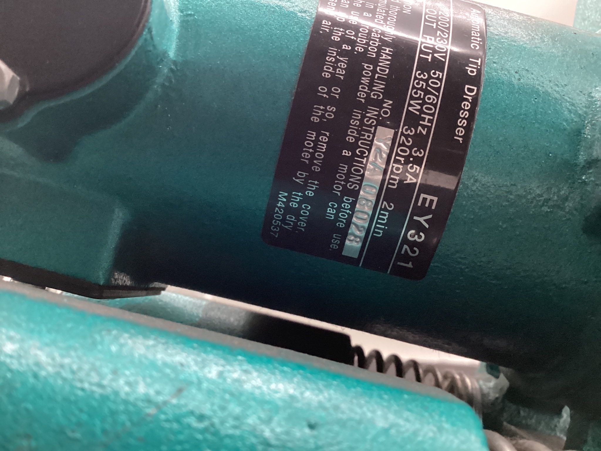 EY321 Tip Dresser 200/230V, 355W 320RPM USED 3