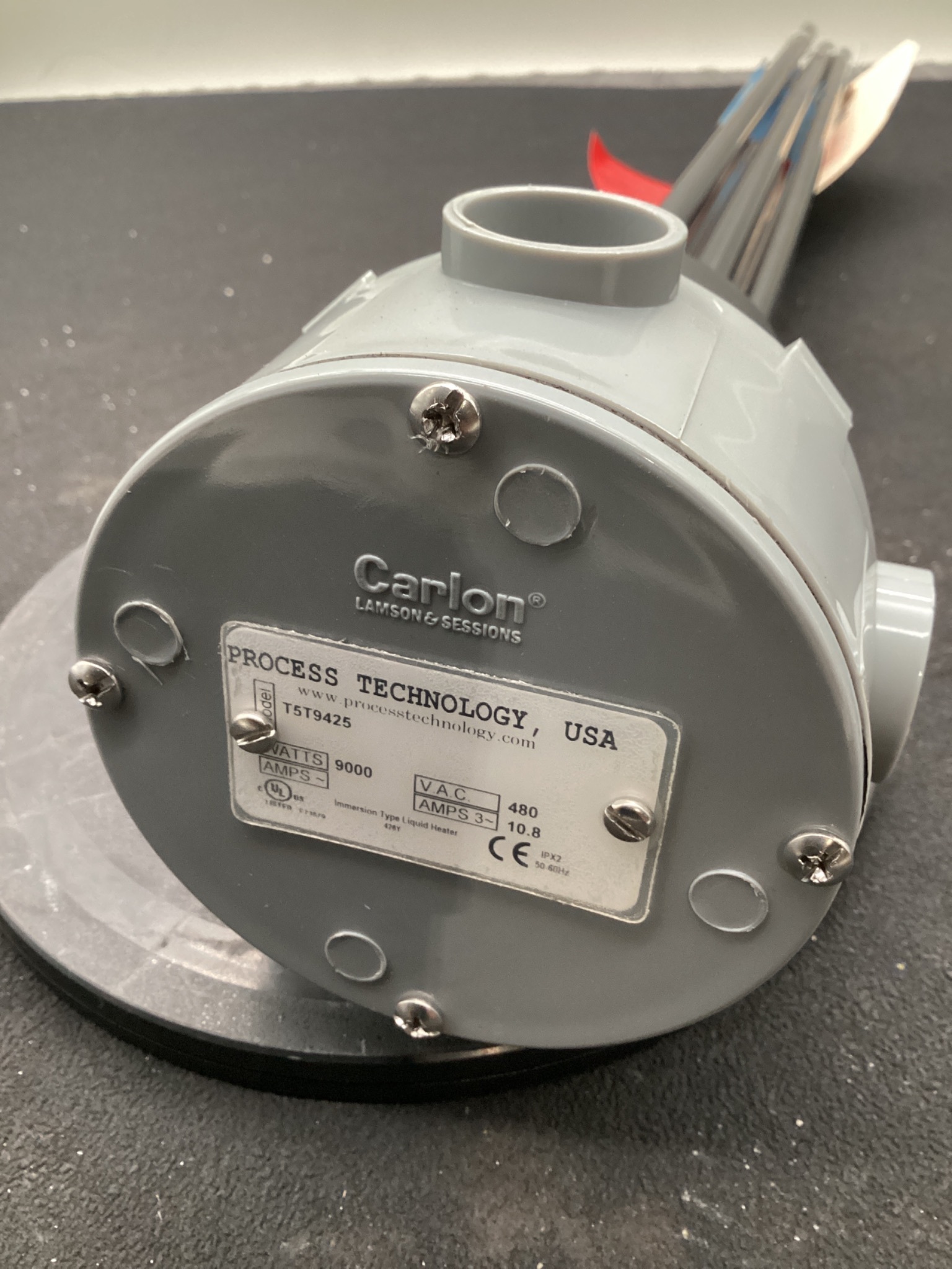 PROCESS TECHNOLOGY T5T9425 IMMERSION HEATER 9000W 480V 3PH USED 3