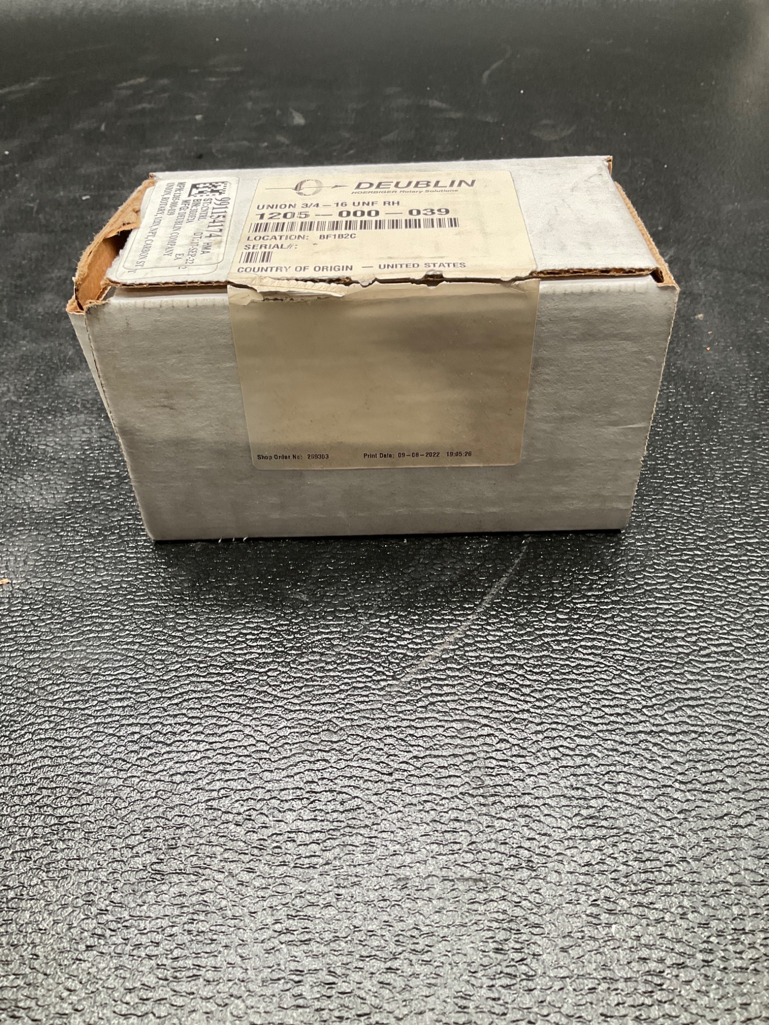 DEUBLIN 1205-000-039 ROTARY UNION 3/4-16 UNF RH NEW 2