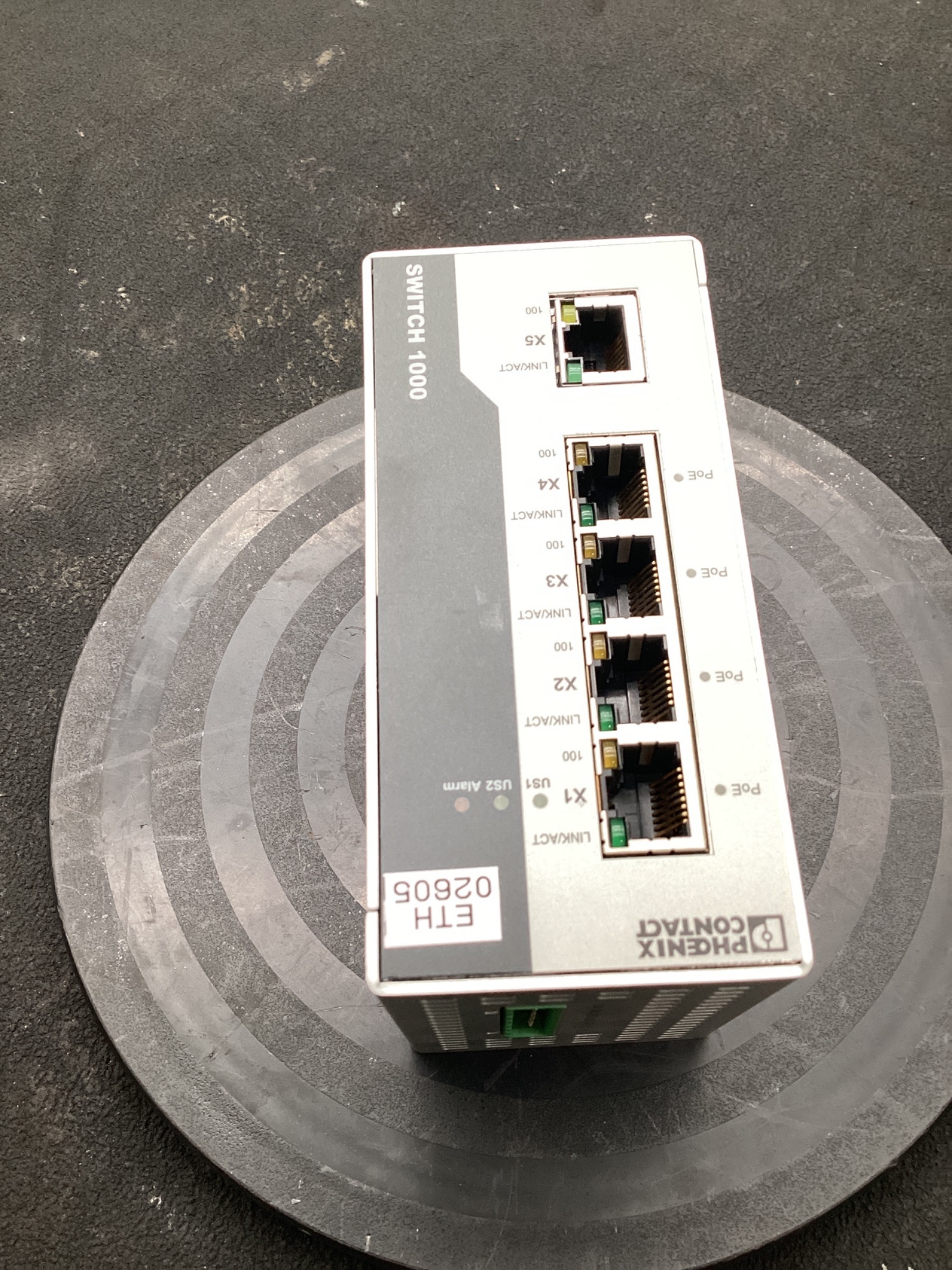 PHOENIX CONTACT 2891064 FL SWITCH 1001T-4POE ETHERNET SWITCH 5-PORT POE+ USED 3