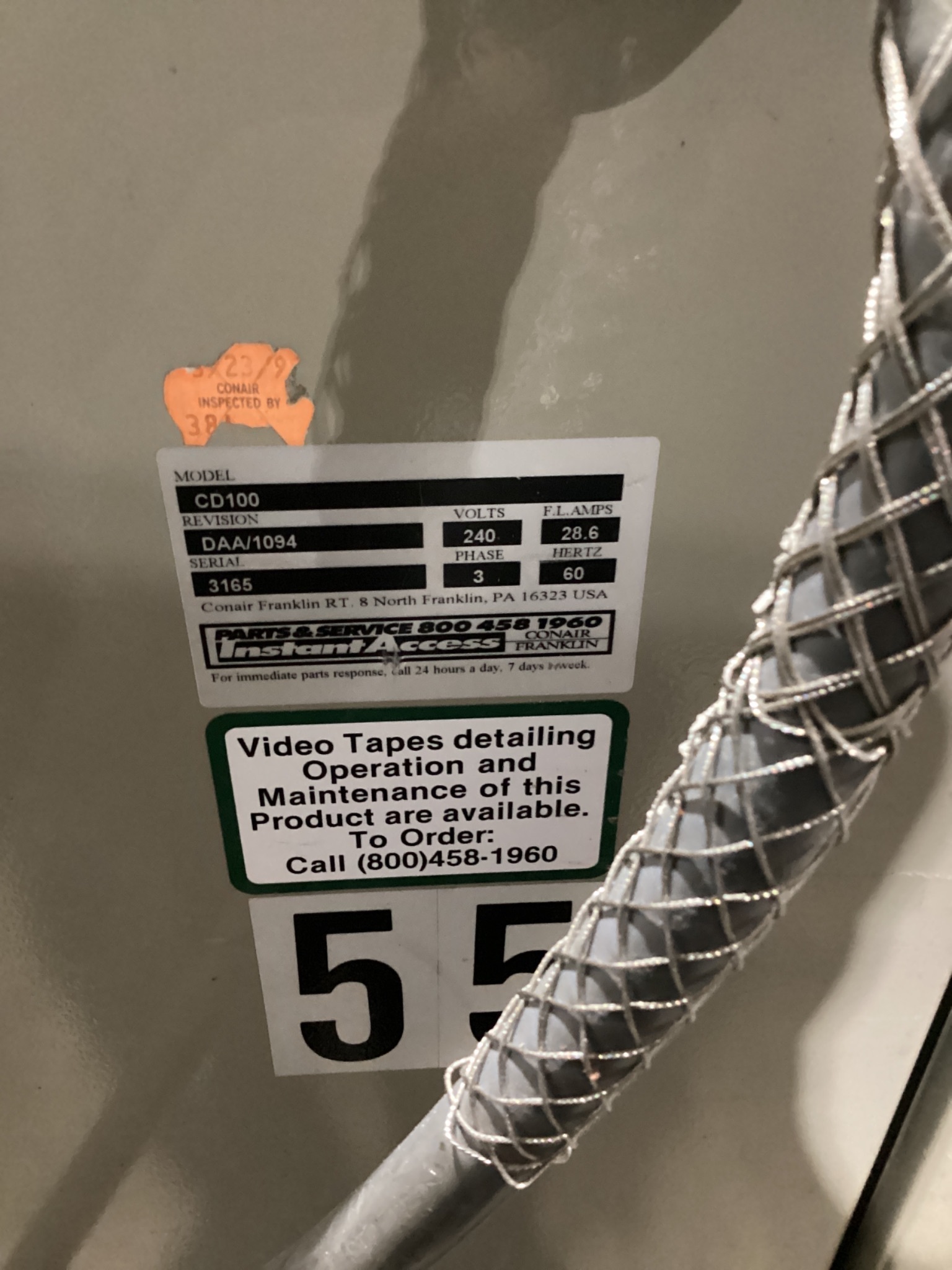 CONAIR FRANKLIN CD100 AIR DRYER USED 3