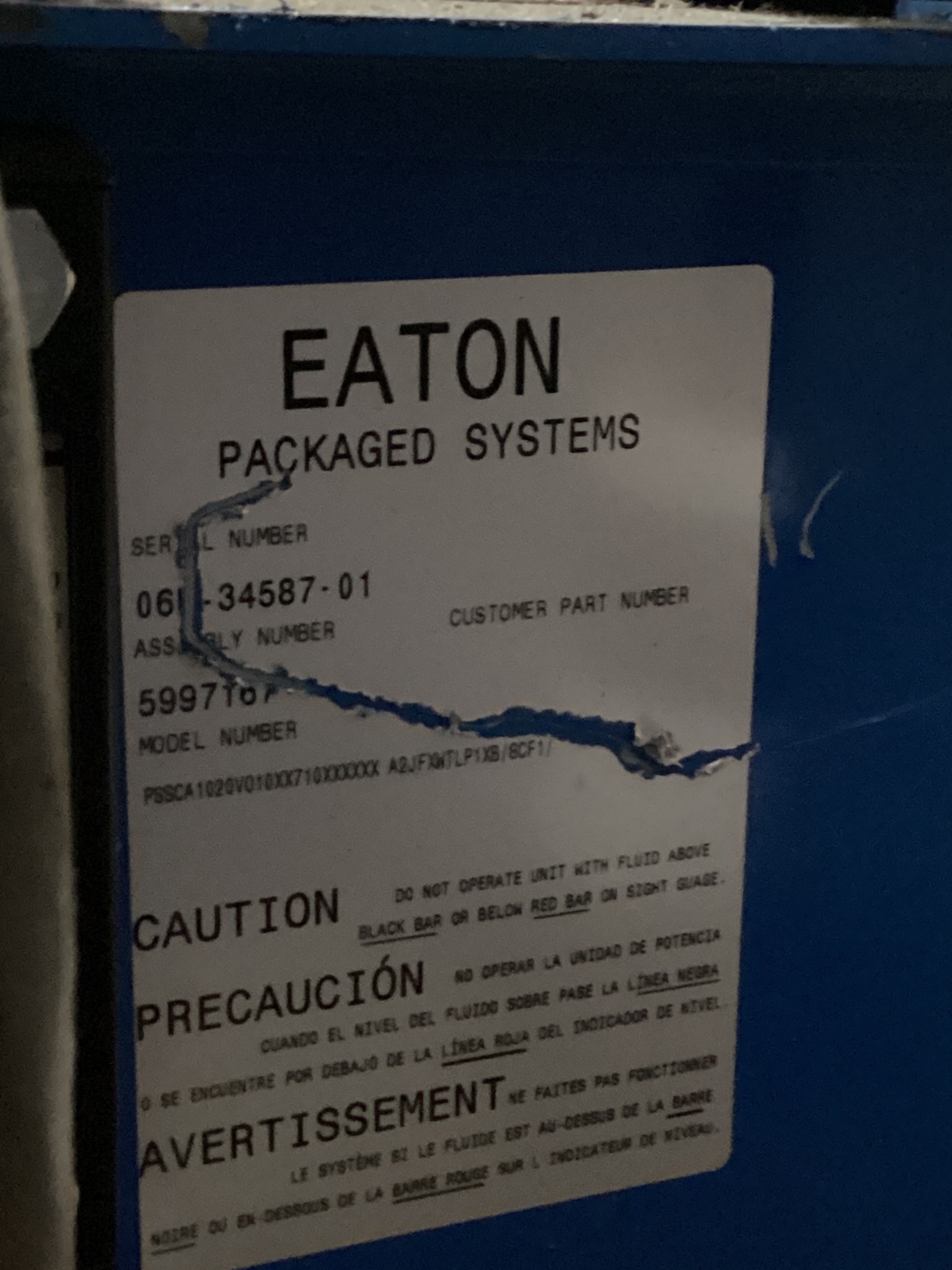 EATON VICKERS Hydraulic Pump System USED 6
