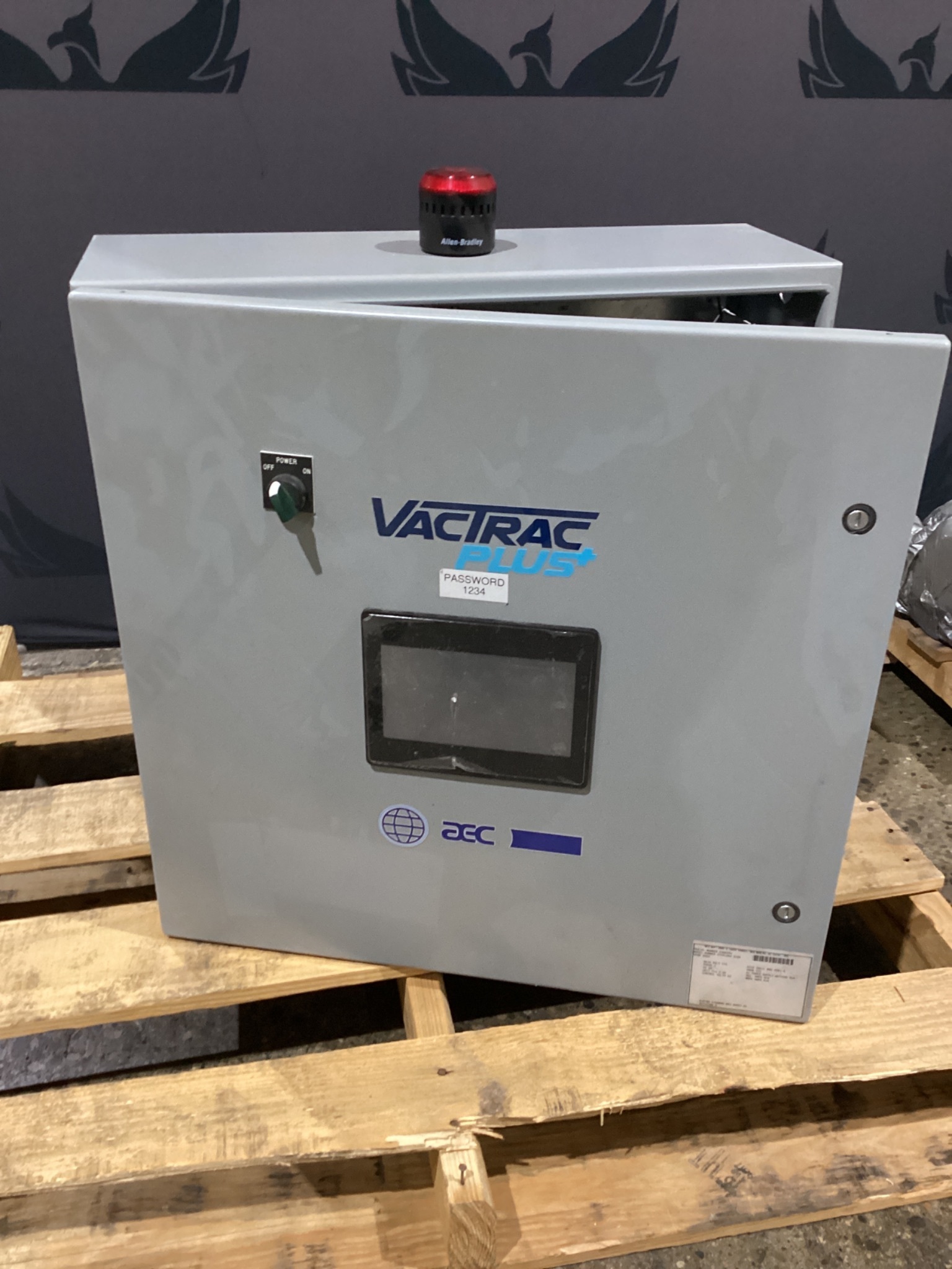 AEC VTCPLUS2 2/20 MATERIAL HANDLING CONTROL PANEL 115V USED 0