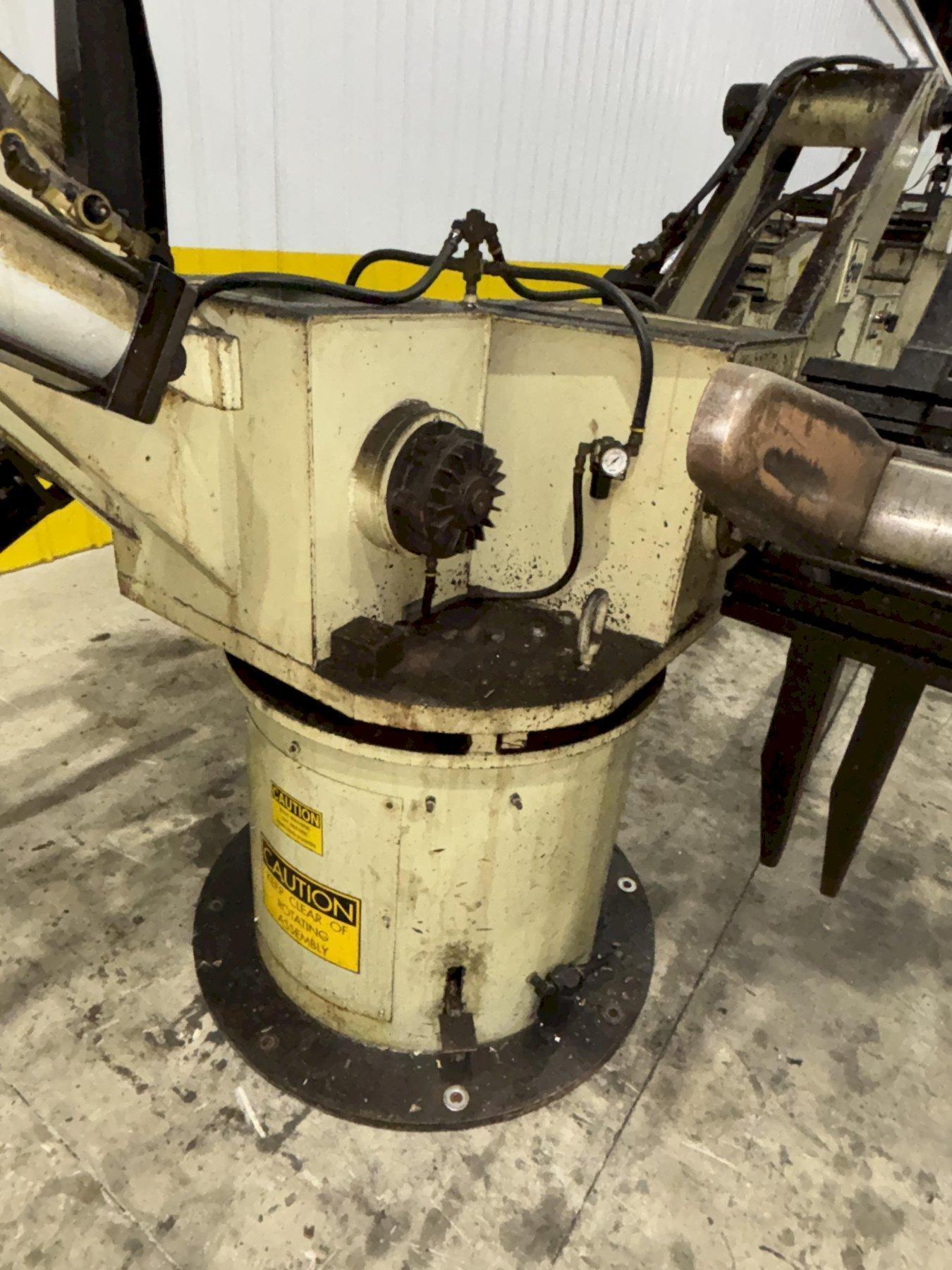 4,000 LBS X 18" CWP MODEL #3RD18 PULL OFF DOUBLE END UNCOILER COIL REEL USED 11