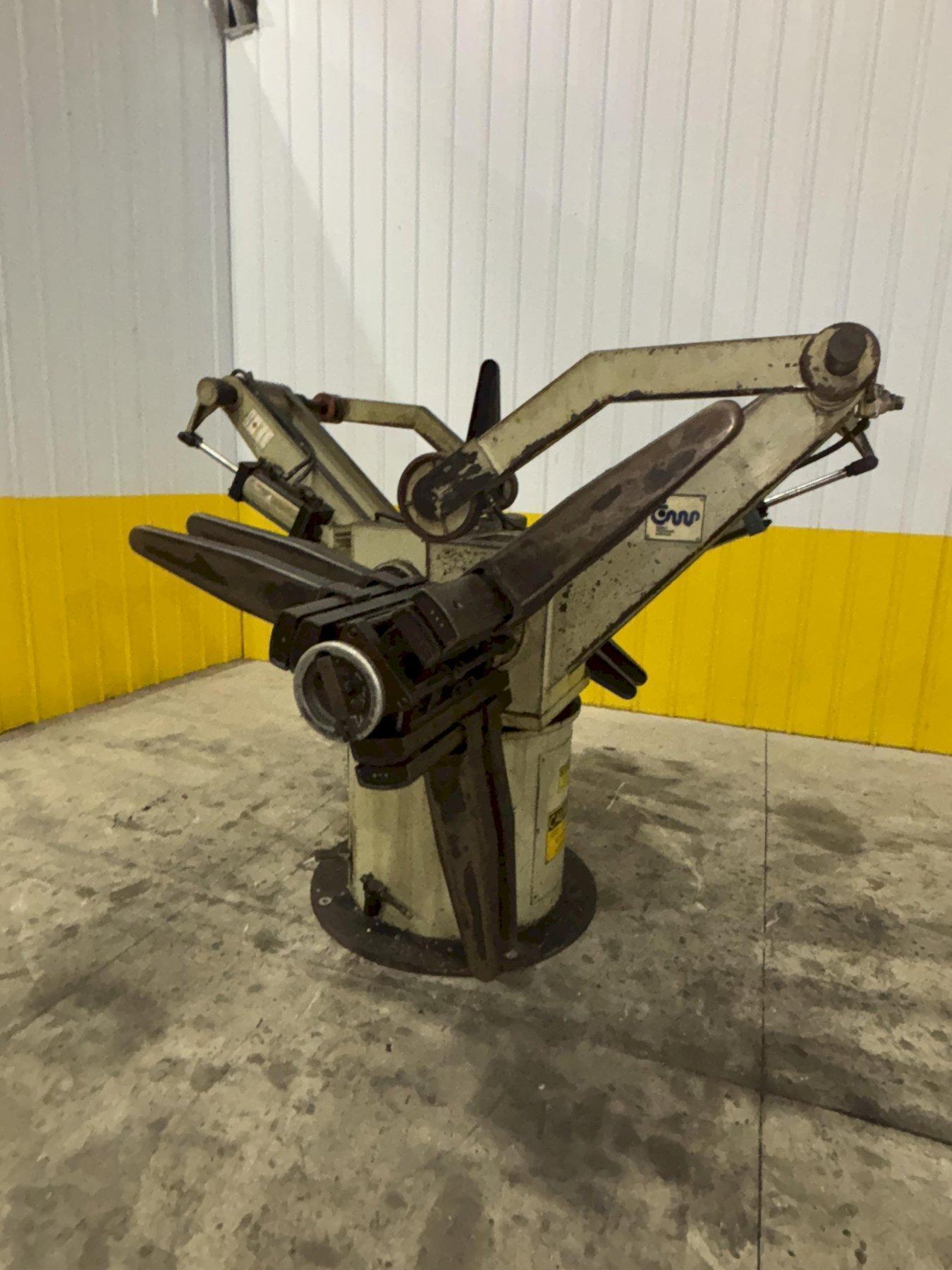4,000 LBS X 18" CWP MODEL #3RD18 PULL OFF DOUBLE END UNCOILER COIL REEL USED 2