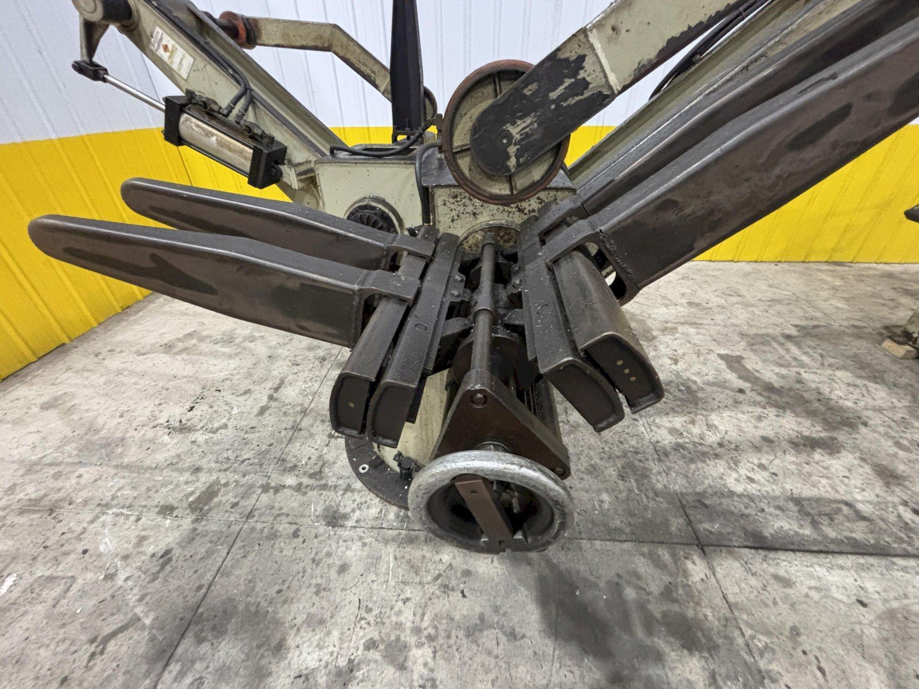4,000 LBS X 18" CWP MODEL #3RD18 PULL OFF DOUBLE END UNCOILER COIL REEL USED 4