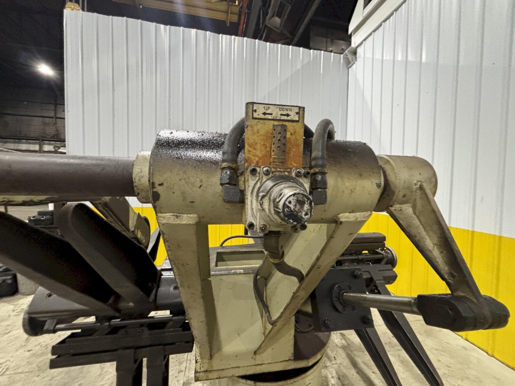 4,000 LBS X 18" CWP MODEL #3RD18 PULL OFF DOUBLE END UNCOILER COIL REEL USED 5