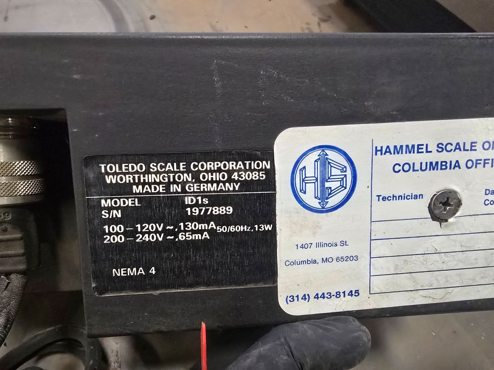 TOLEDO SCALE KB60.2 49 USED 4