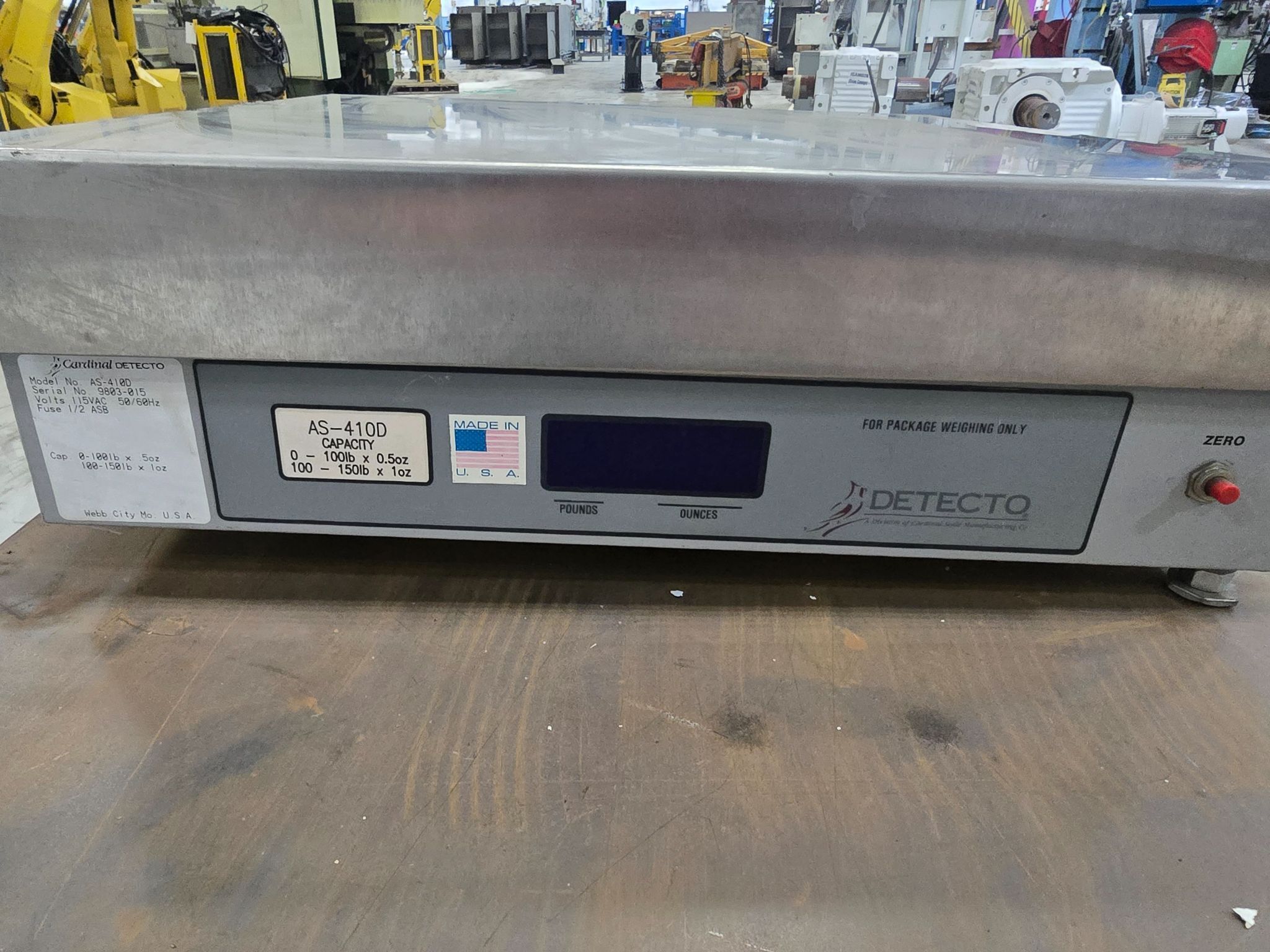 CARDINAL DETECTO AS-410D SCALE USED 0