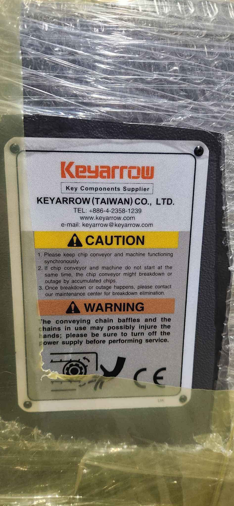 KEYARROW KAH-200 2021 CHIP CONVEYOR 96" LENGTH 14" WIDE NEW 4