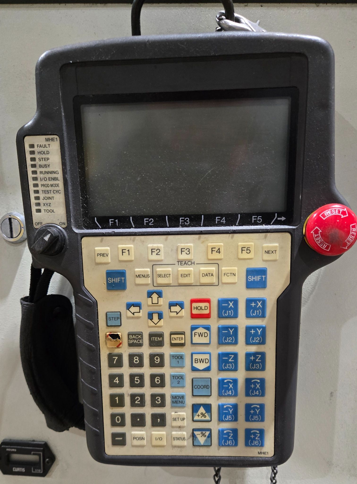 FANUC M-16i ROBOT ARM AND RJ-3 CONTROLLER W/ PENDANT USED 1999 14