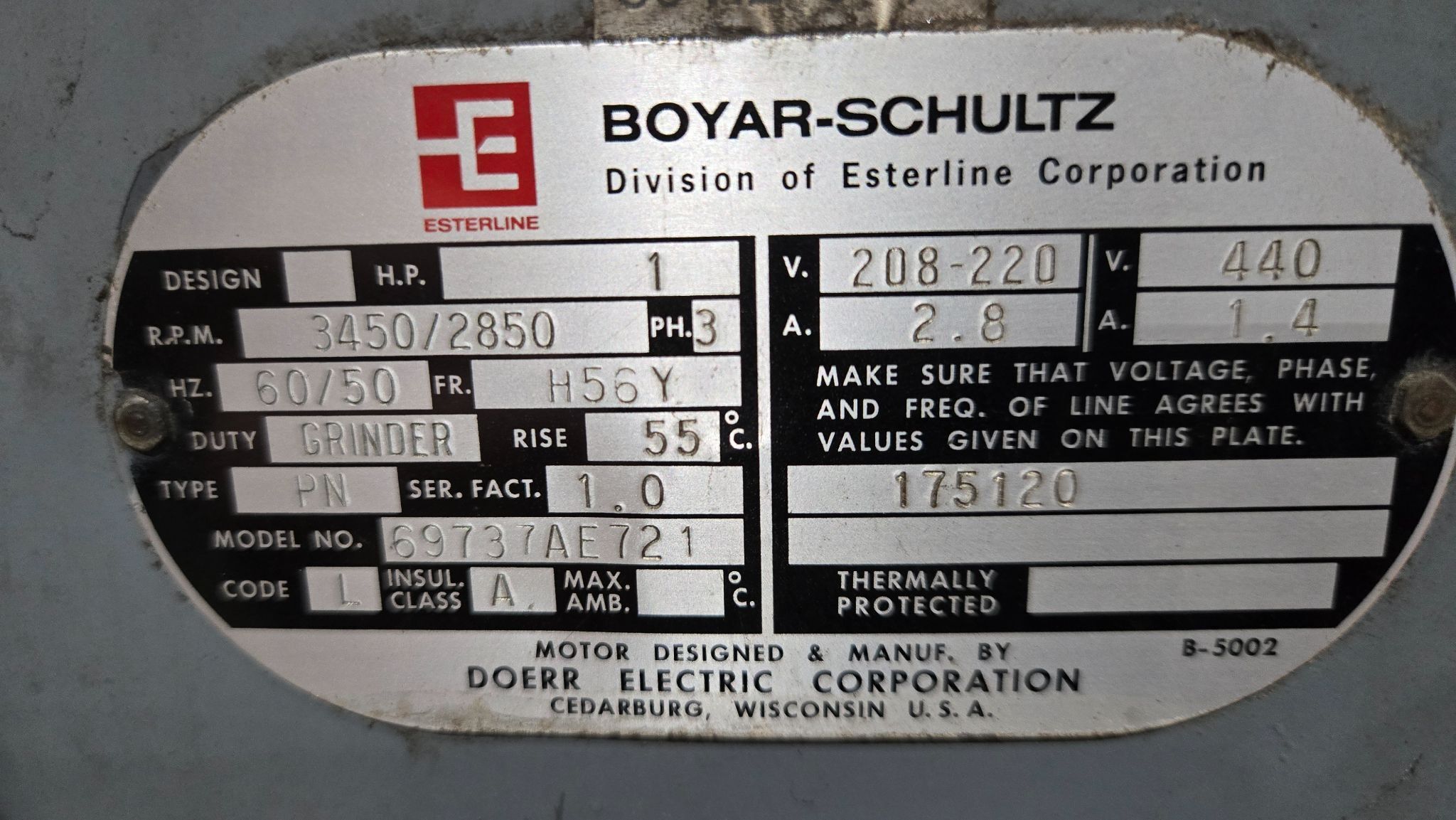BOYAR SCHULTZ ROTARY SURFACE GRINDER USED 10