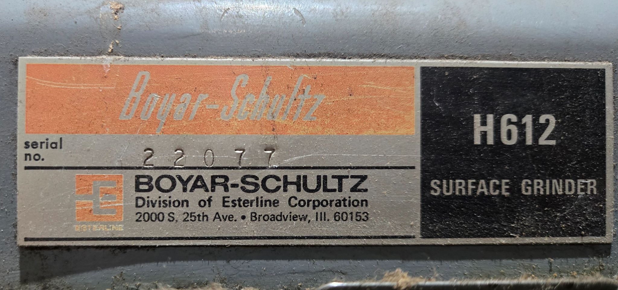 BOYAR SCHULTZ ROTARY SURFACE GRINDER USED 11