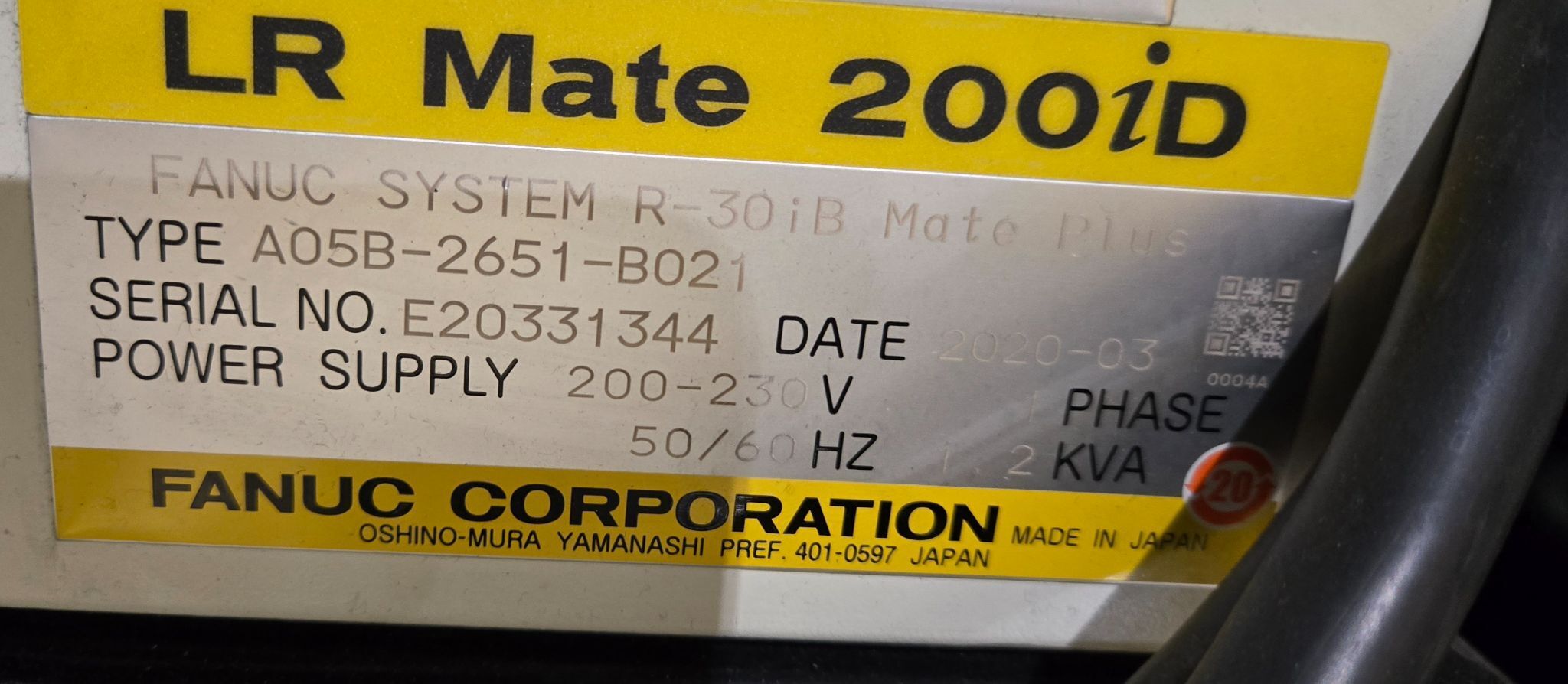 FANUC LR MATE 200iD w/ R-30iB Mate PLUS Controller, Gripper EOA Included USED 16