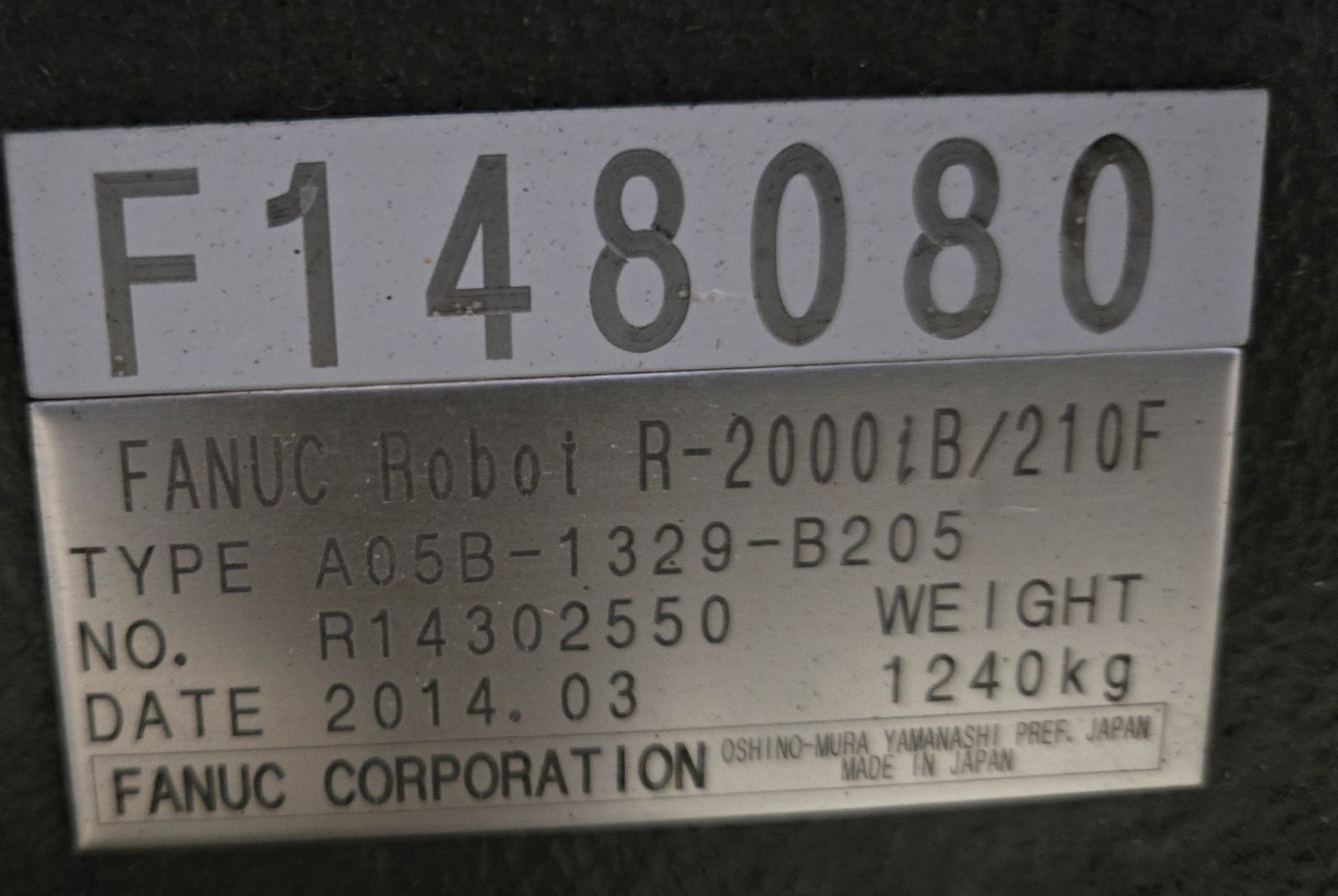 FANUC R-2000iB/210F Complete w/ R-30iB Controls USED 9