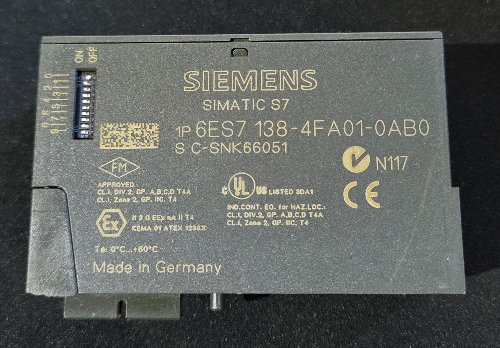 SIEMENS 6ES7 138-4FA01-0AB0 SIMATIC ET 200S Fail-Safe Digital Input Module USED 2