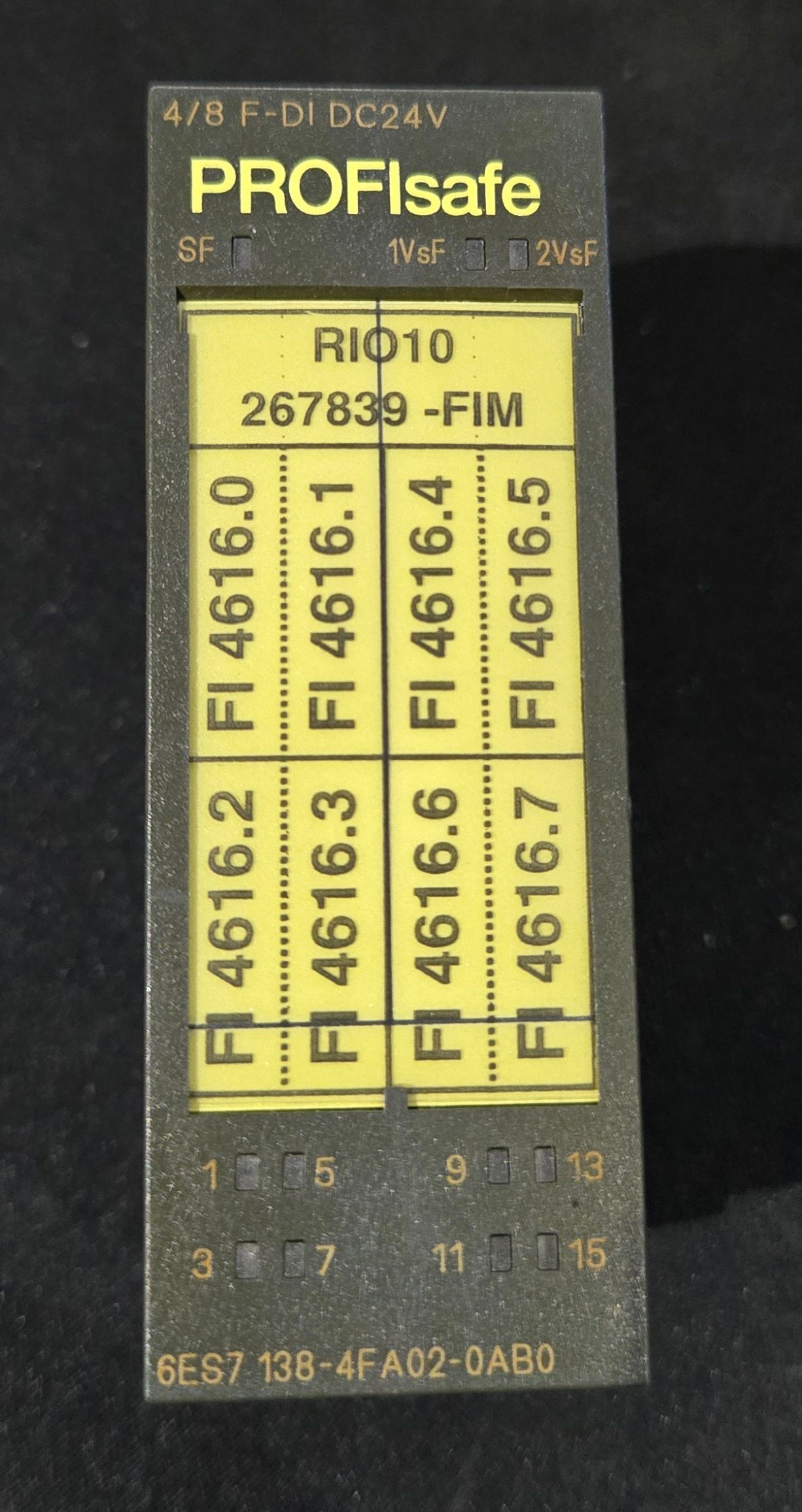 SIEMENS 6ES7 138-4FA02-0AB0 ET200S F-DI Module 24VDC SIL3 PROFIsafe USED 0