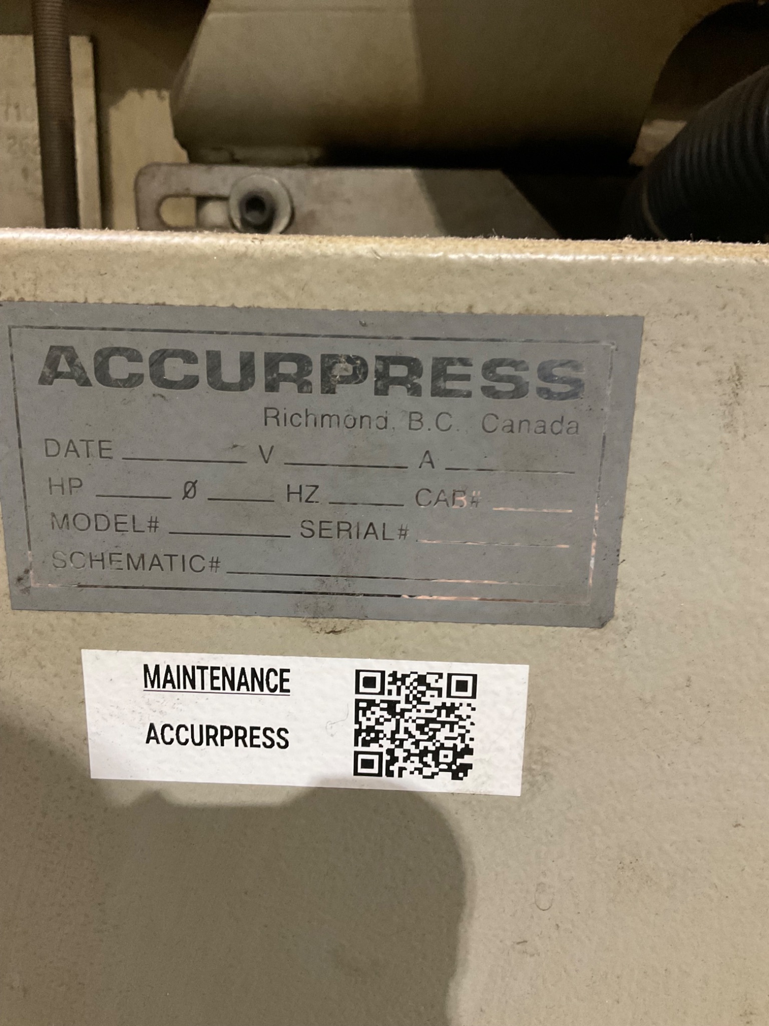 ACCUPRESS 71008 PRESS BRAKE USED 3