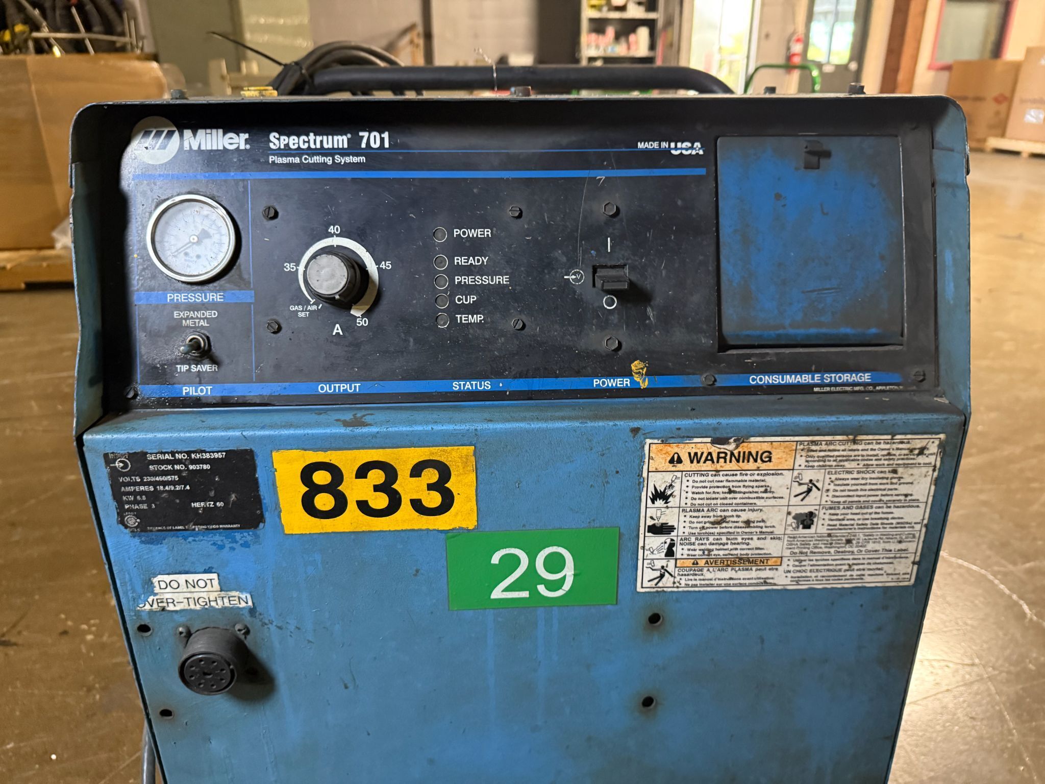 MILLER 903780 Spectrum 701 Plasma Cutting System USED AS-IS 2
