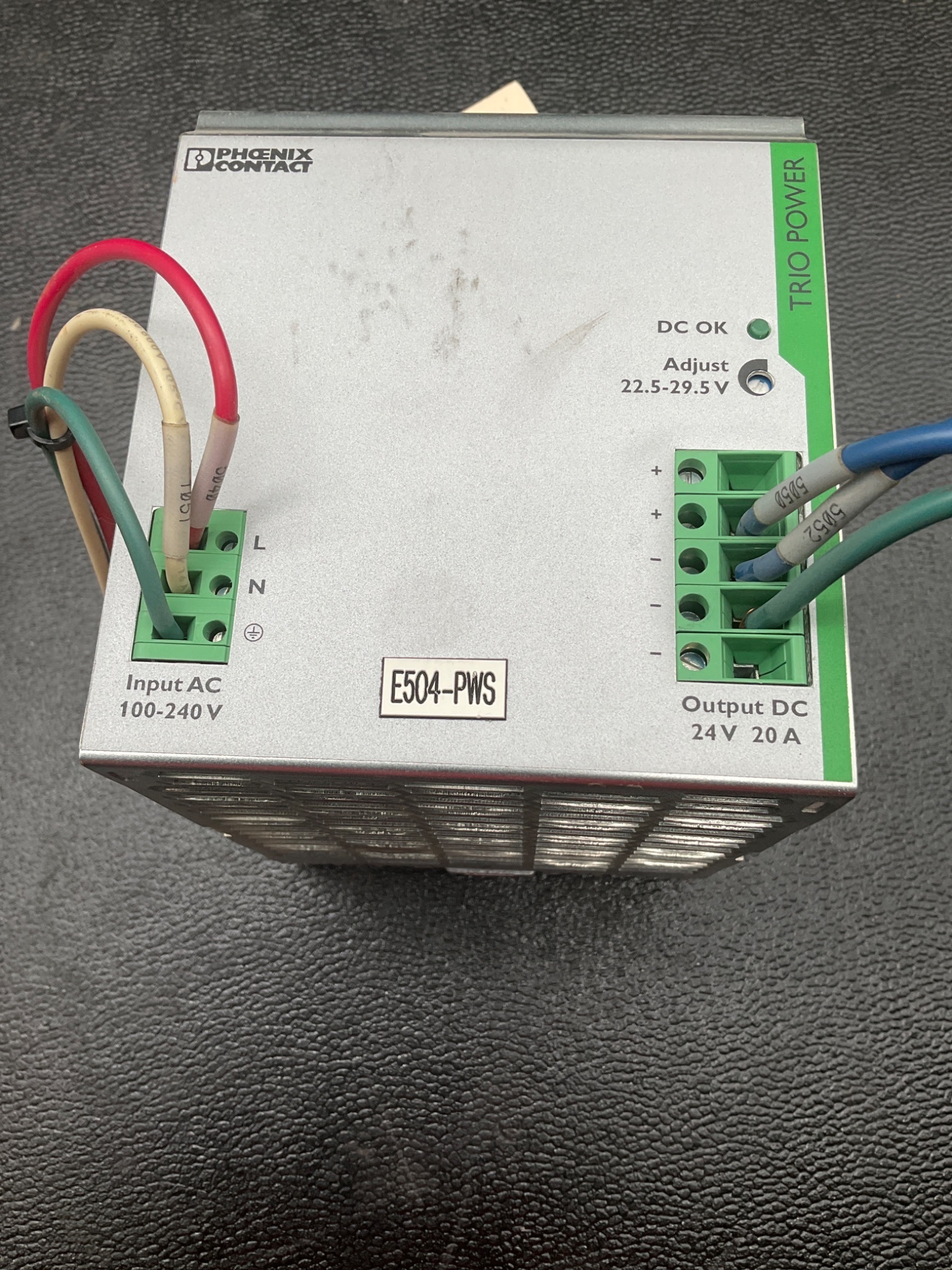 PHOENIX CONTACT TRIO-PS/1AC/24DC/20 DIN Rail Power Supply 24V 20A USED 0