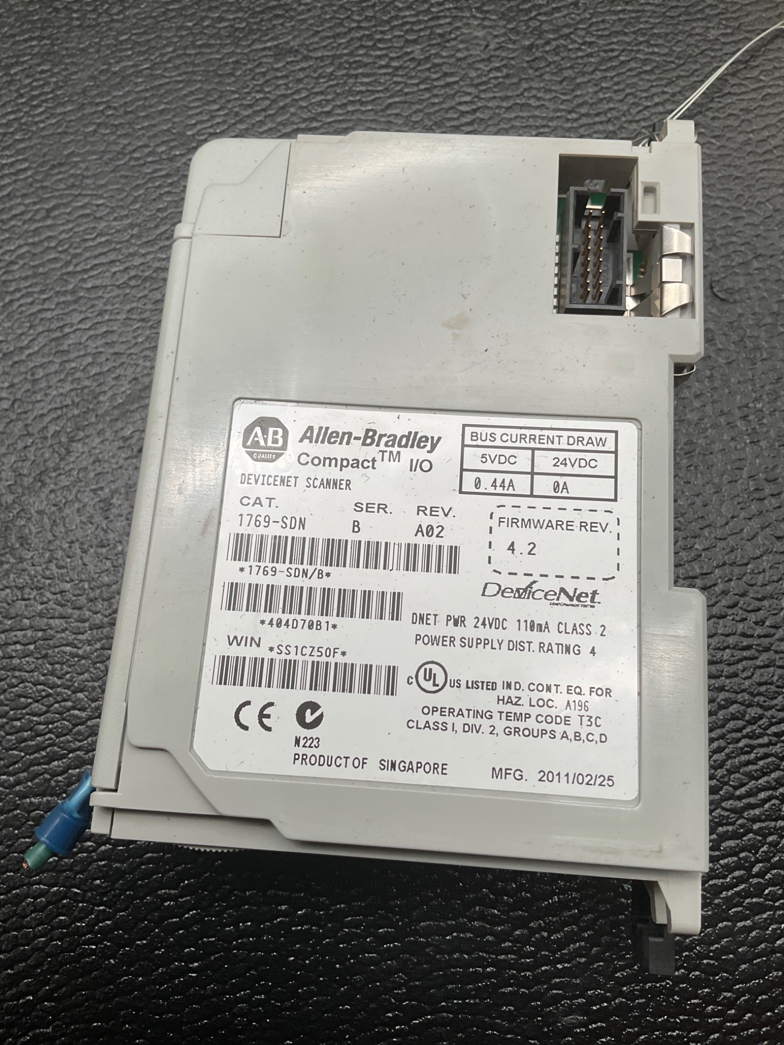 ALLEN BRADLEY 1769-SDN /B DeviceNet Scanner Module USED 1