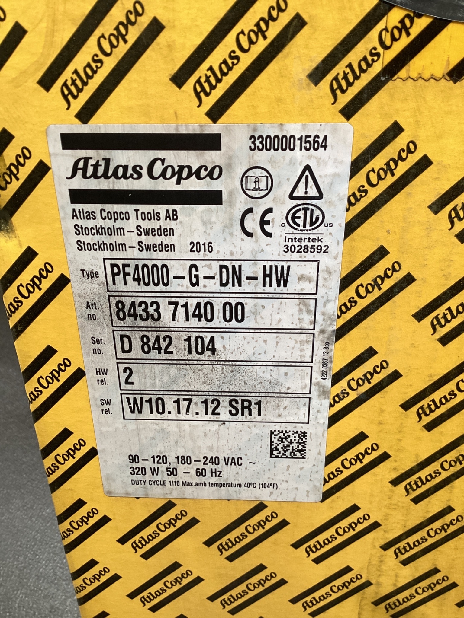 ATLAS COPCO PF4000-G-DN-HW Power Focus DC Controller DeviceNet NEW 4