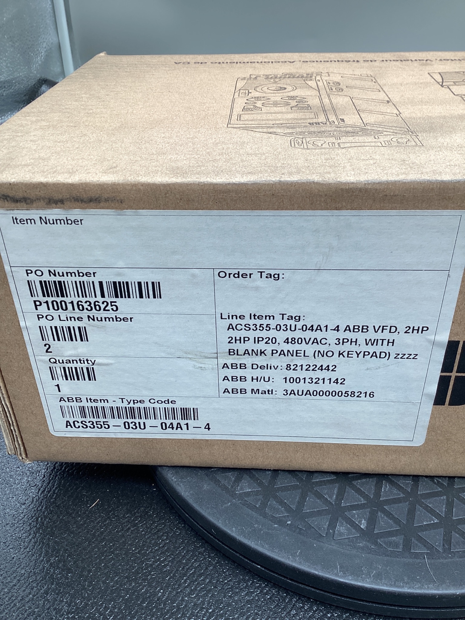 ABB ACS355-03U-04A1-4 2HP 480V AC Machinery Drive IP20 NEW 6