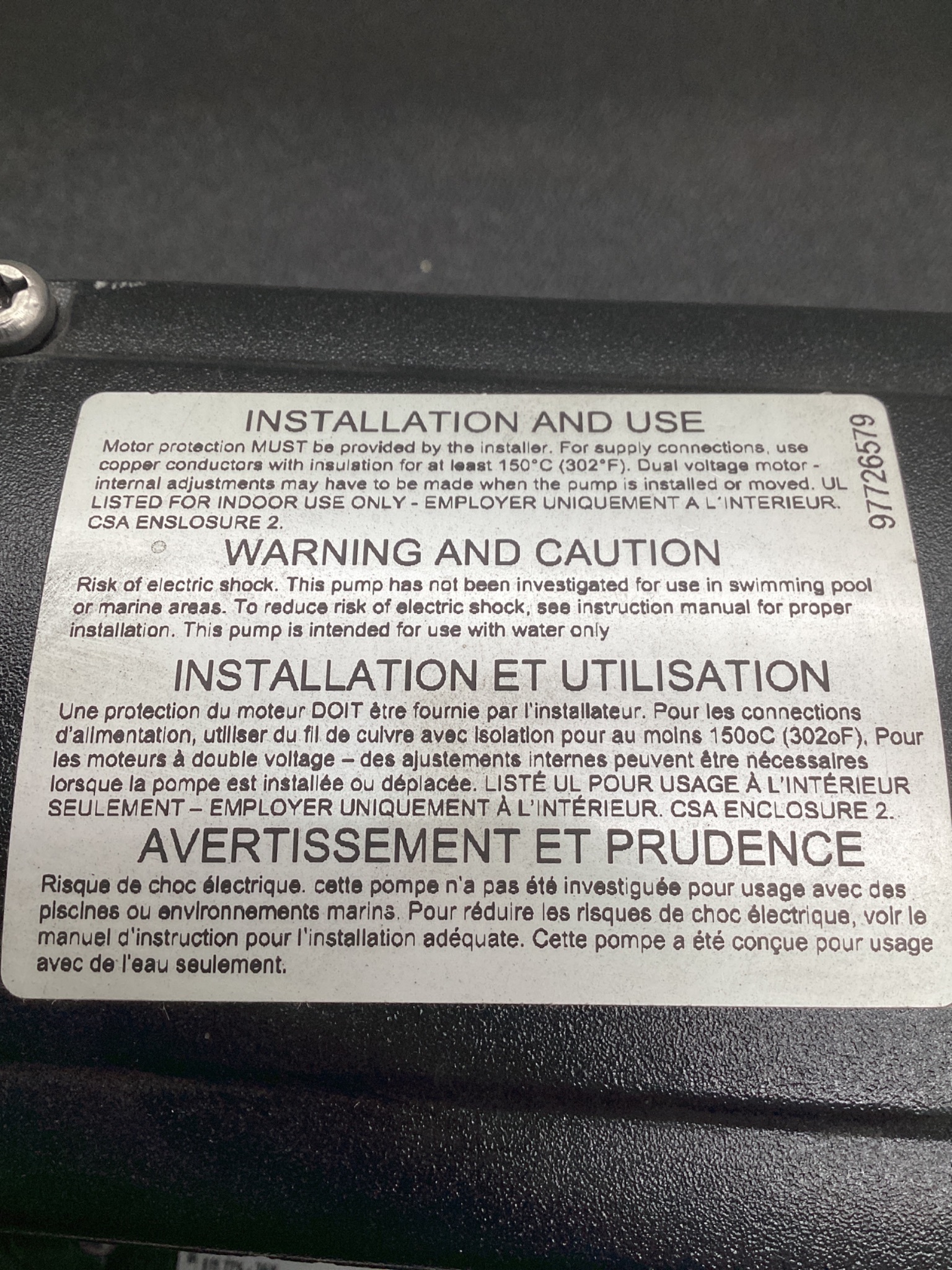 GRUNDFOS ML71BA-J-C-CMS1B 0.75HP 3PH TEFC Motor 3540RPM NEW 4